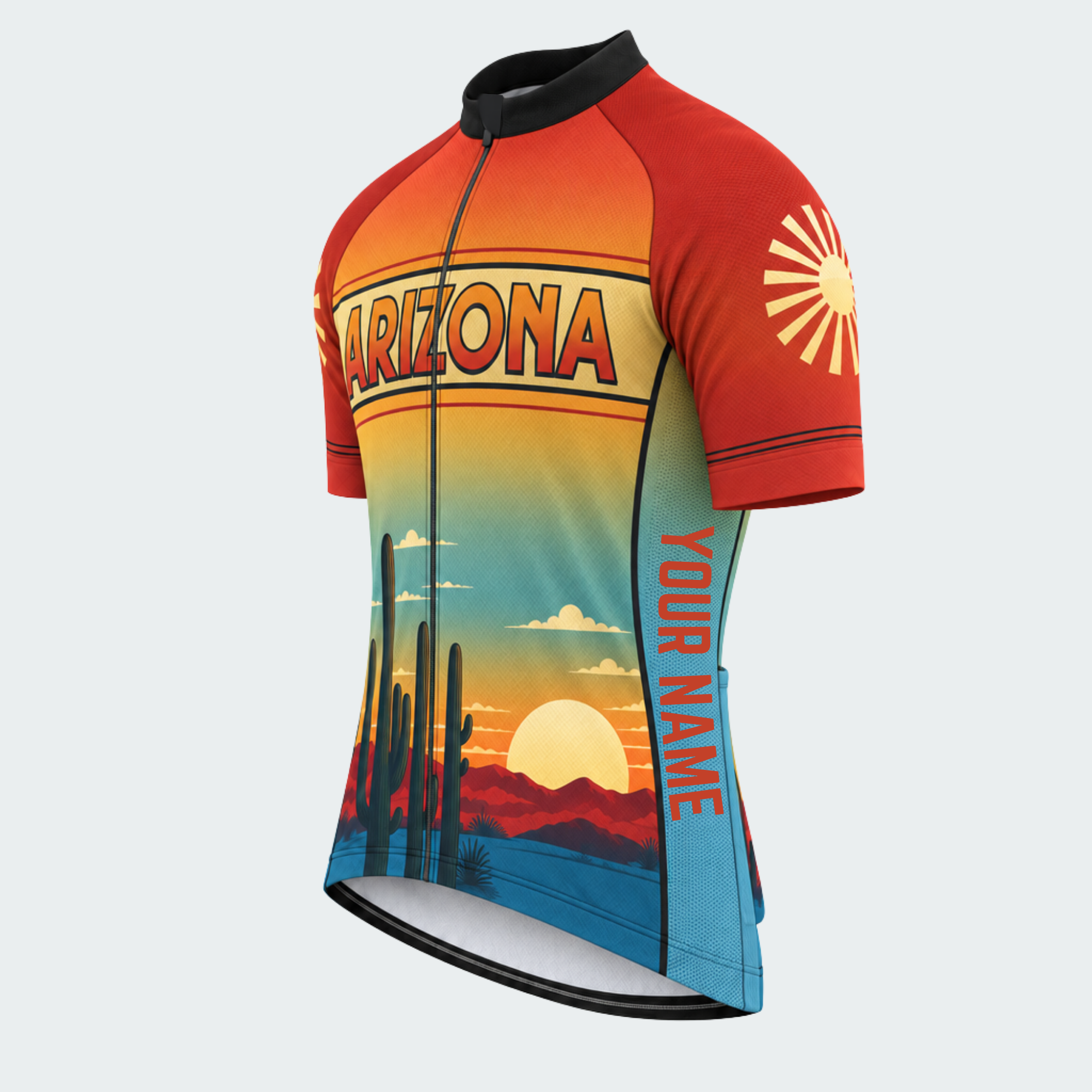 Men's Personalized Arizona Saguaro Sunset Cycling Jersey & Kit — short sleeve jersey — image 04