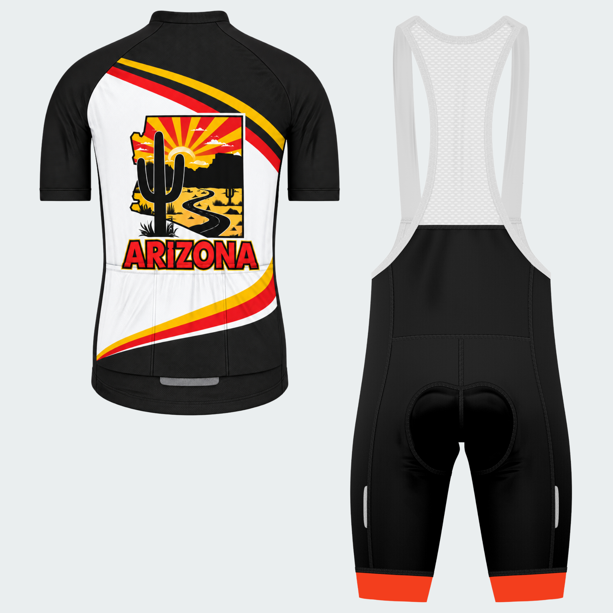 Men's Personalized Arizona Desert Sunrise Cycling Jersey & Kit — short sleeve bib shorts kit — image 02