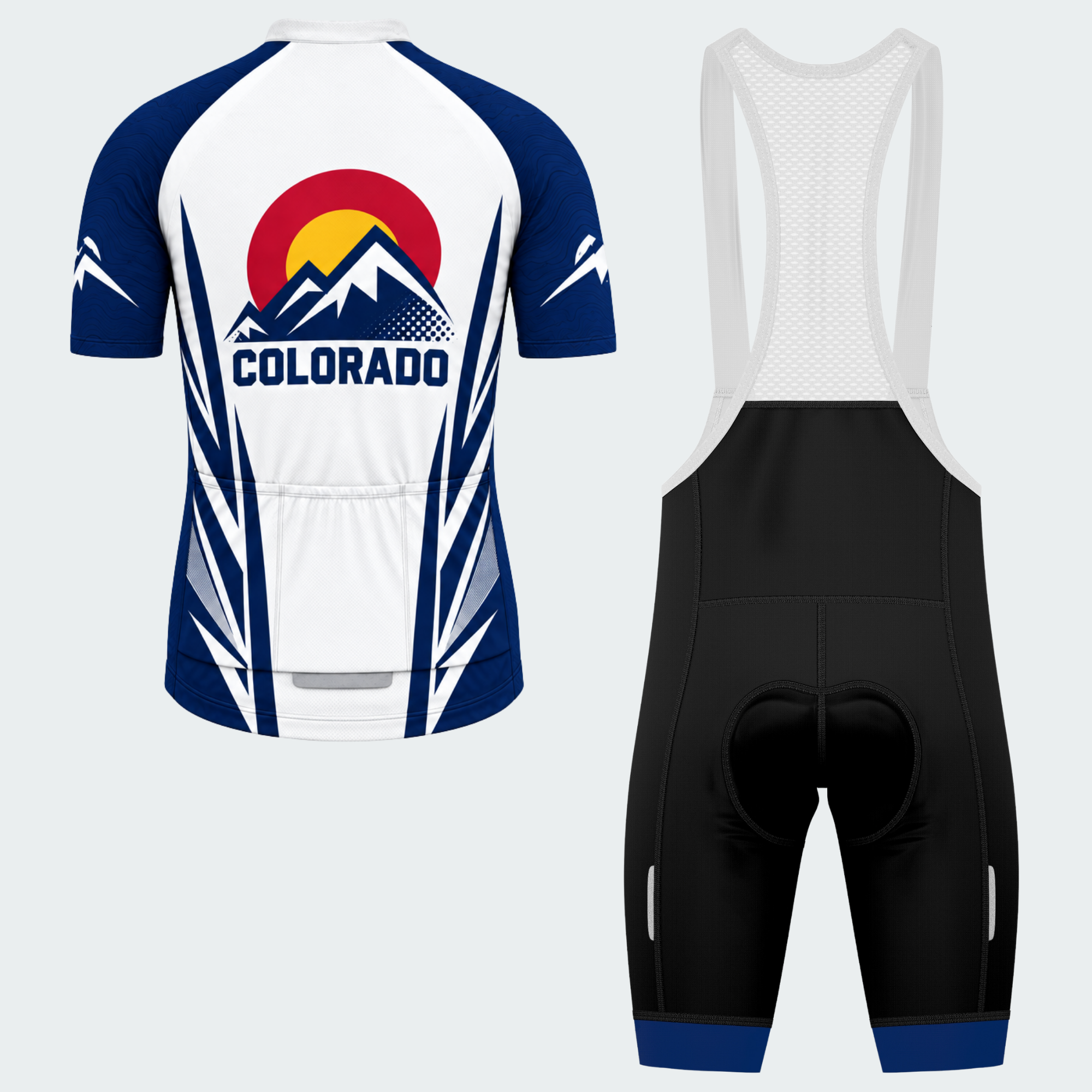 Men's Personalized Colorado Peaks Emblem Cycling Jersey & Kit — short sleeve bib shorts kit — image 02