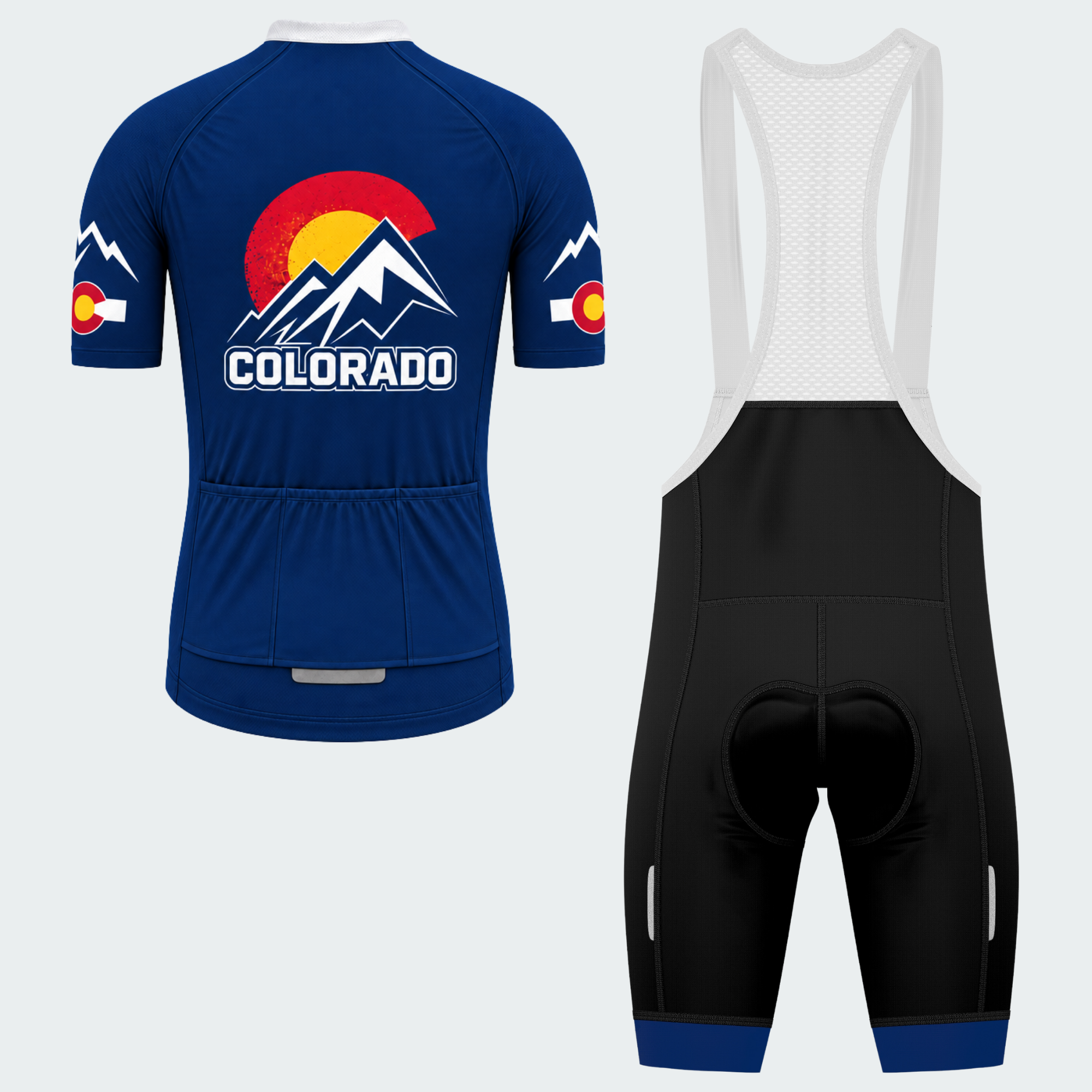 Men's Personalized Colorado Alpine Summit Cycling Jersey & Kit — short sleeve bib shorts kit — image 02