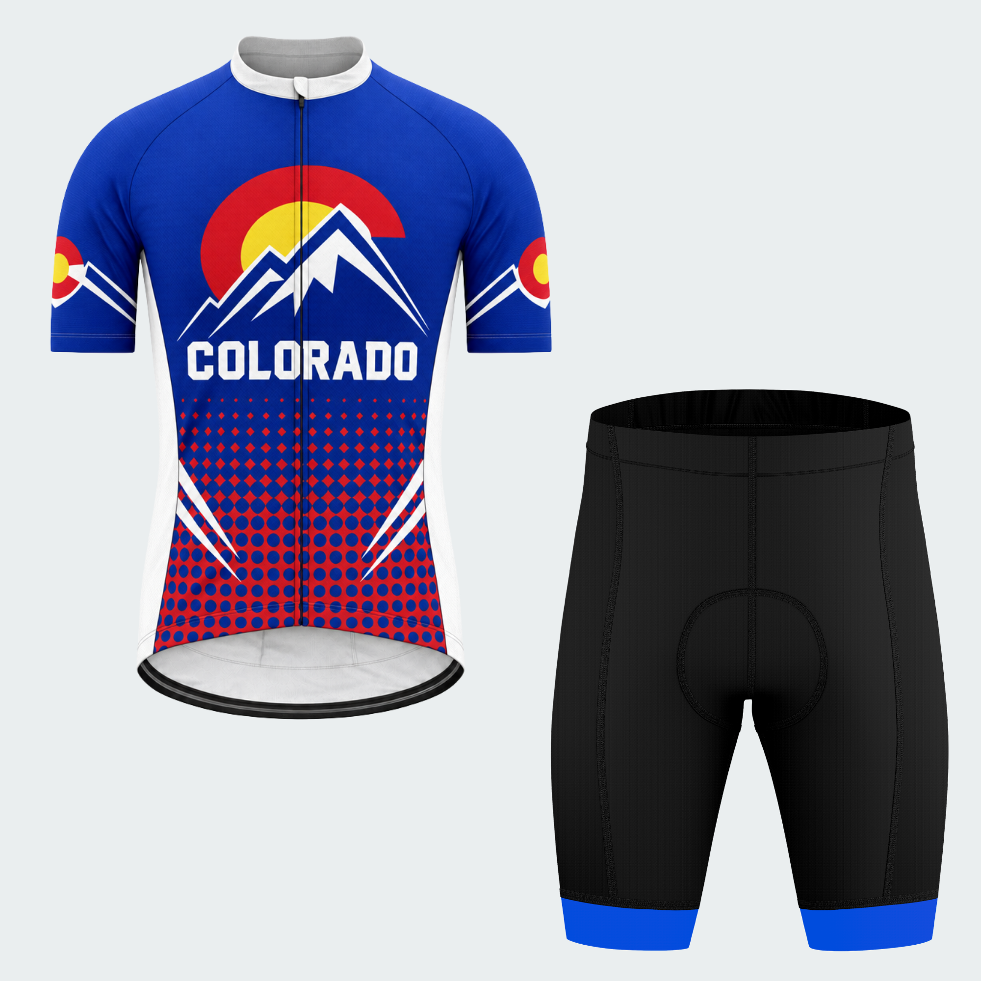 Men's Personalized Colorado Mountain Crest Cycling Jersey & Kit — short sleeve shorts kit — featured image