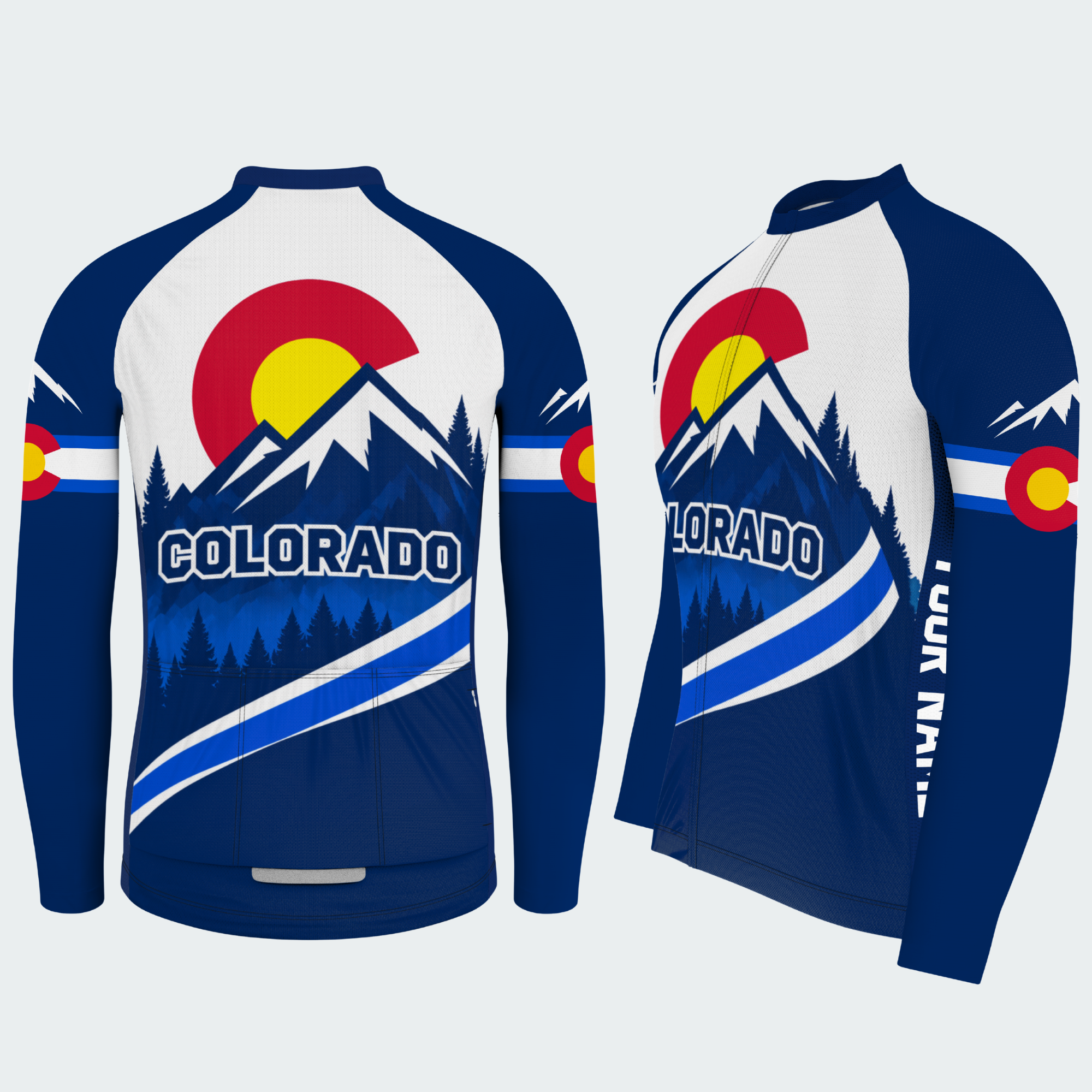 Men's Personalized Colorado High Country Cycling Jersey & Kit — long sleeve cycling kit — featured image