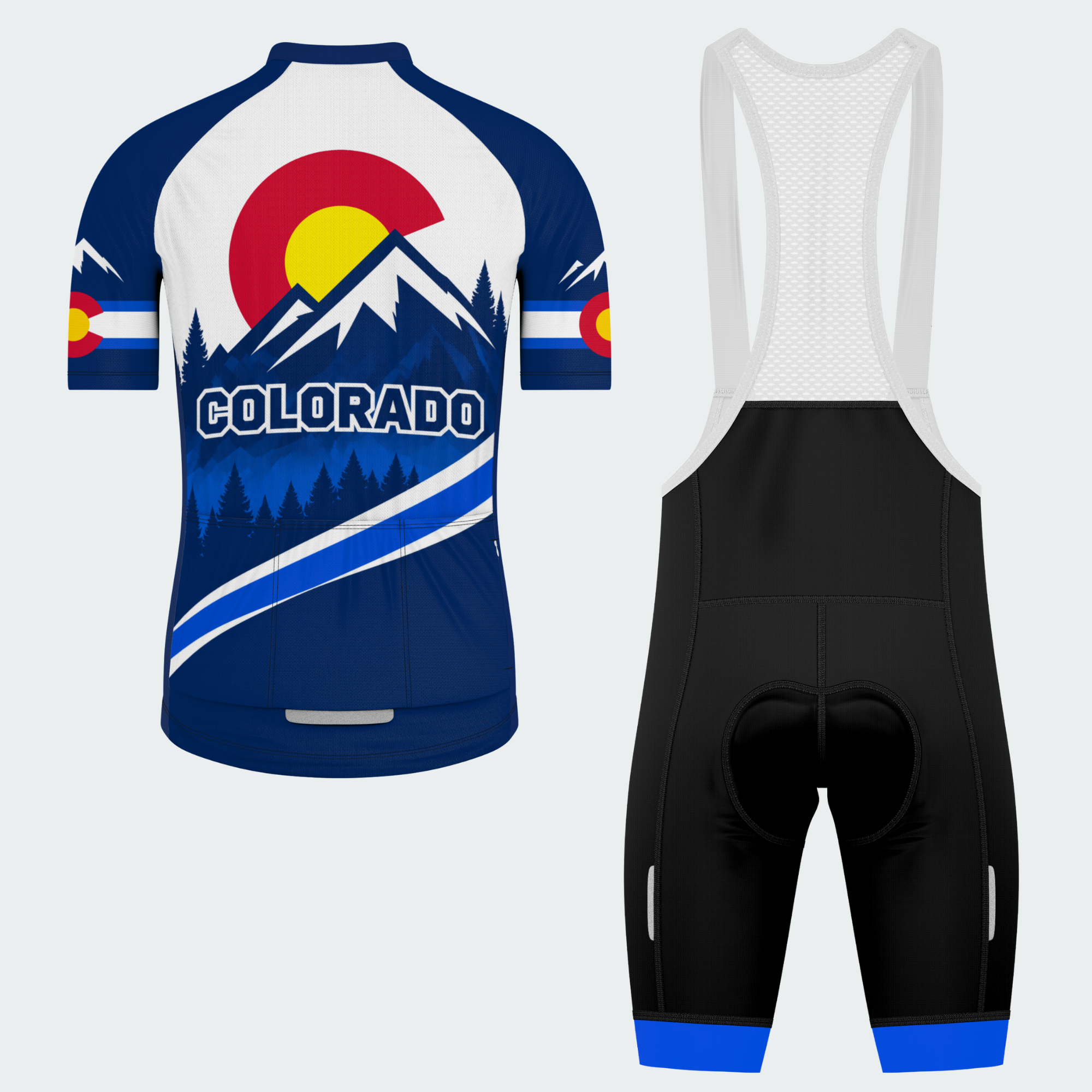 Men's Personalized Colorado High Country Cycling Jersey & Kit — short sleeve bib shorts kit — image 02