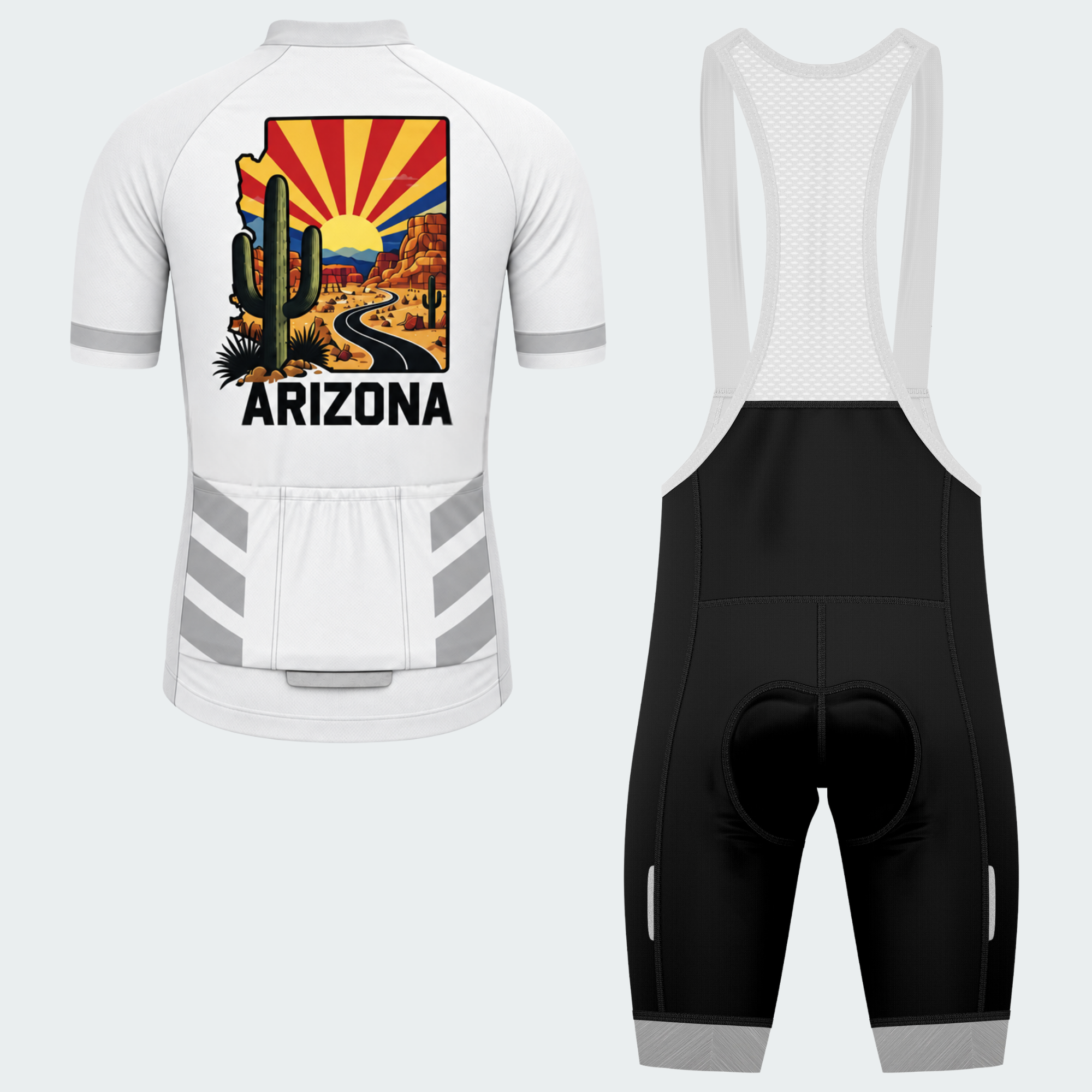 Men's Personalized Arizona Saguaro Road Cycling Jersey & Kit — short sleeve bib shorts kit — image 02