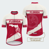 Men's Personalized Florida Heritage Map Cycling Jersey & Kit — short sleeve jersey — featured image