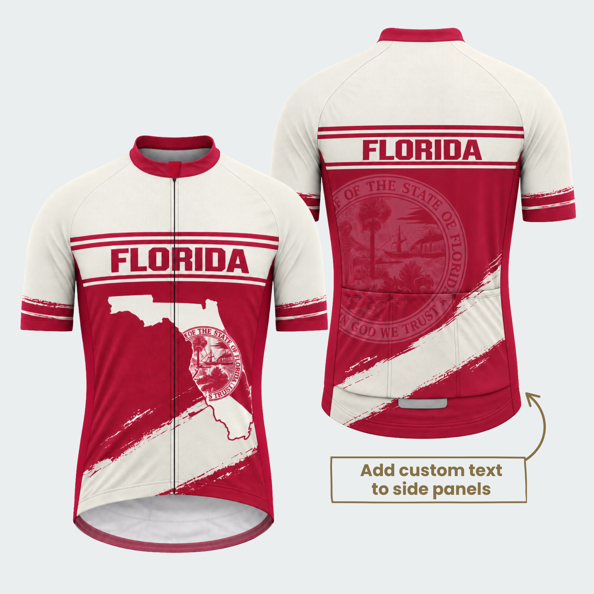 Men's Personalized Florida Heritage Map Cycling Jersey & Kit — short sleeve jersey — featured image