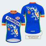 Men's Personalized Florida Landmarks Map Cycling Jersey & Kit — short sleeve jersey — featured image