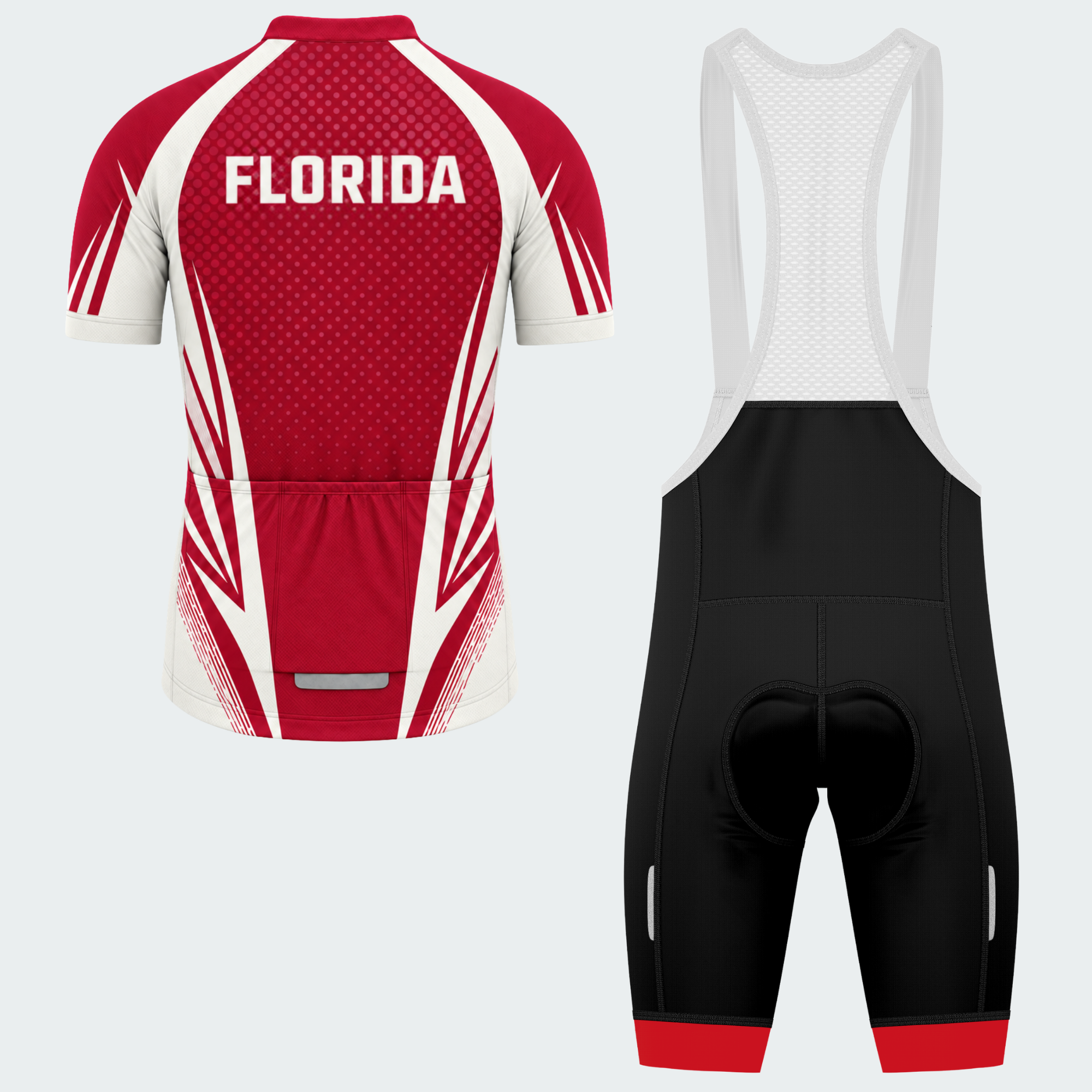 Men's Personalized Florida Outline Emblem Cycling Jersey & Kit — short sleeve bib shorts kit — image 02
