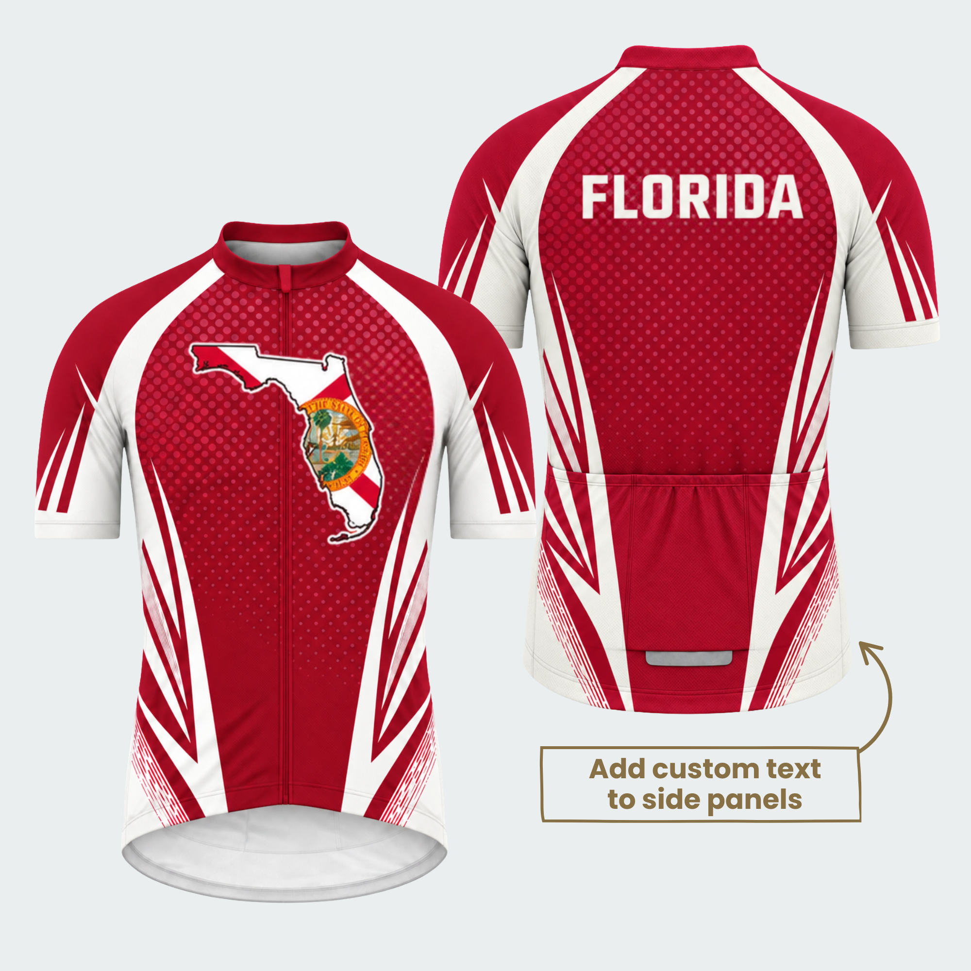Men's Personalized Florida Outline Emblem Cycling Jersey & Kit — short sleeve jersey — featured image