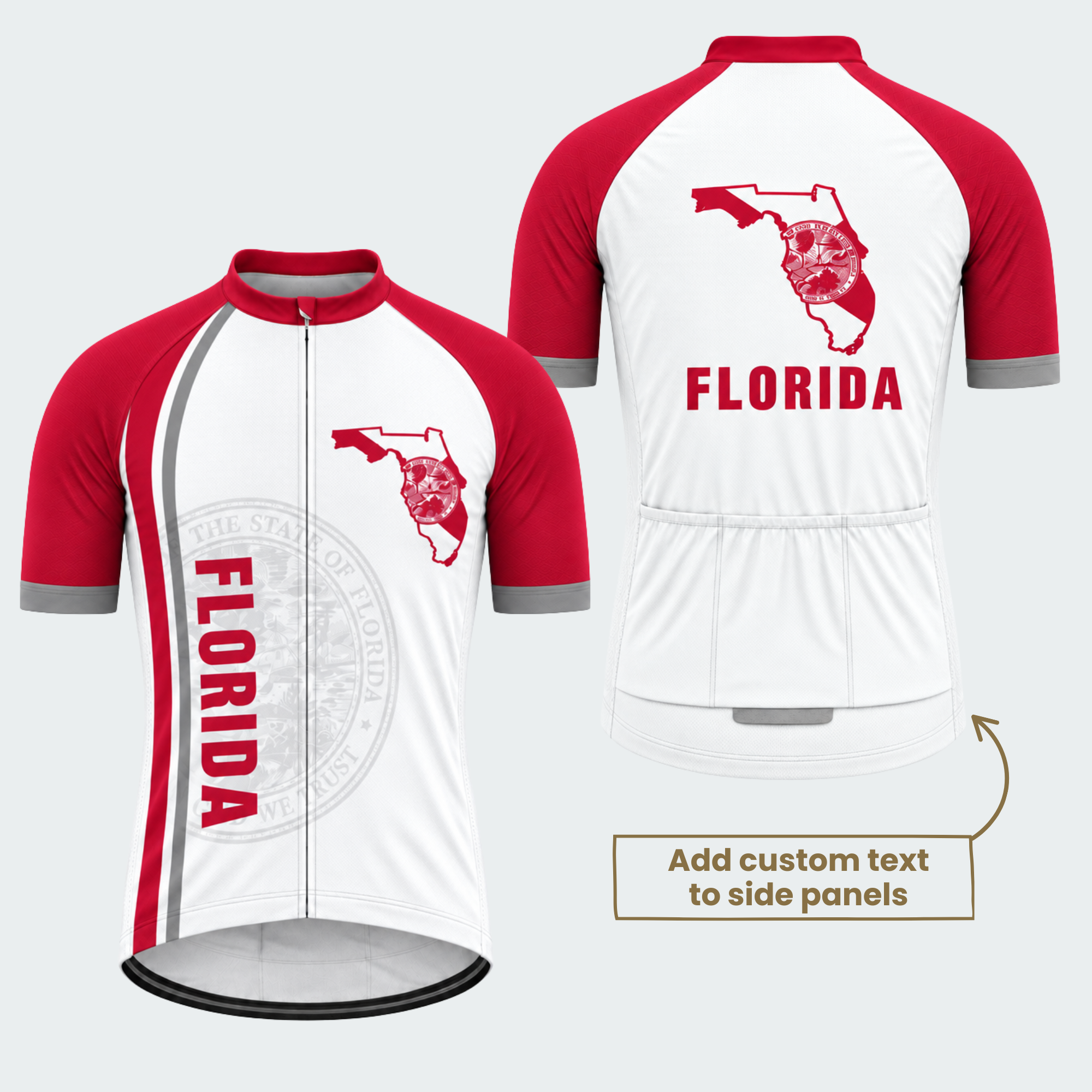 Men's Personalized Florida Bold Emblem Cycling Jersey & Kit — short sleeve jersey — featured image