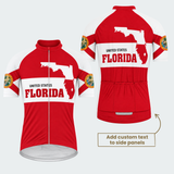 Men's Personalized Florida State Map Emblem Cycling Jersey & Kit — short sleeve jersey — featured image