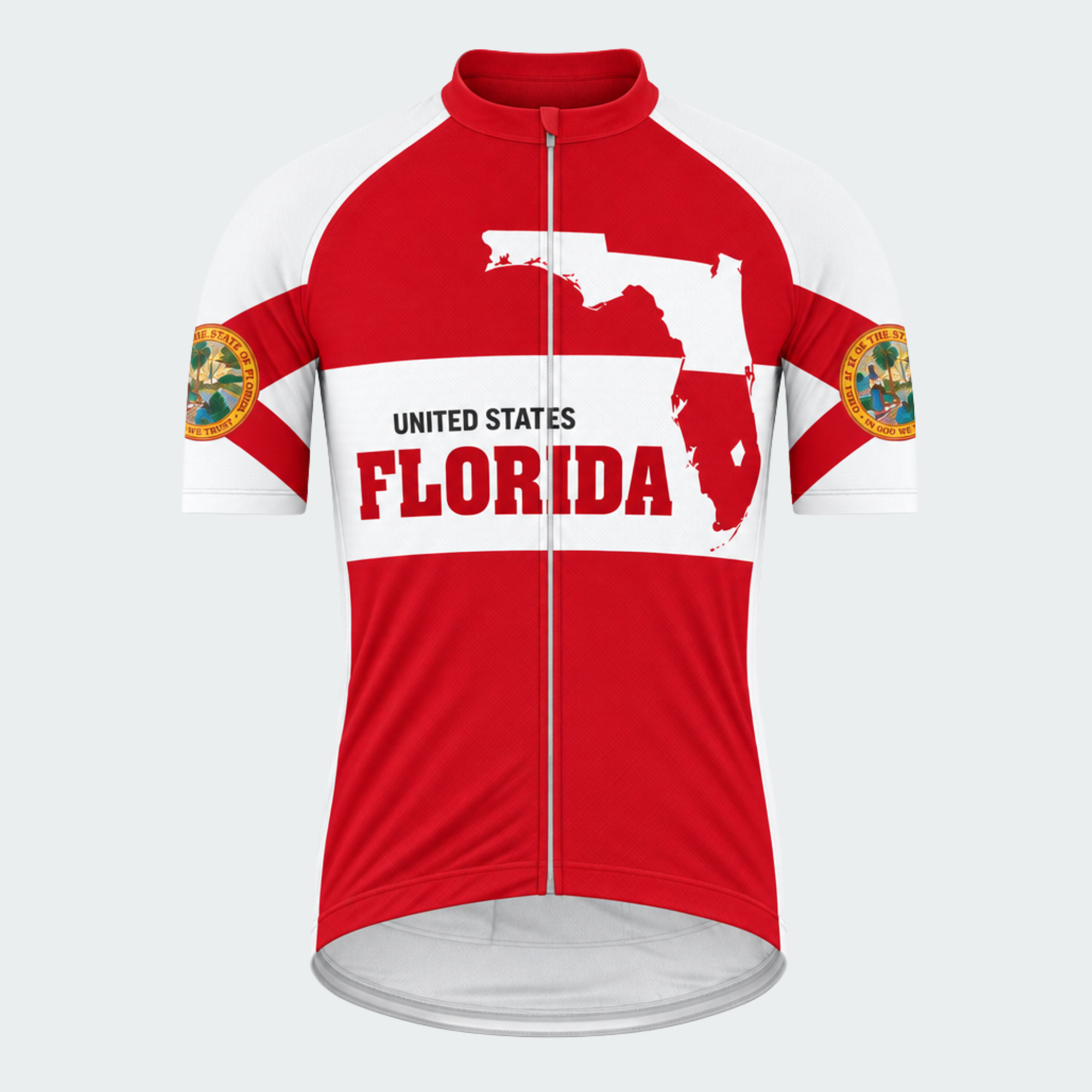 Men's Personalized Florida State Map Emblem Cycling Jersey & Kit — short sleeve jersey — image 02