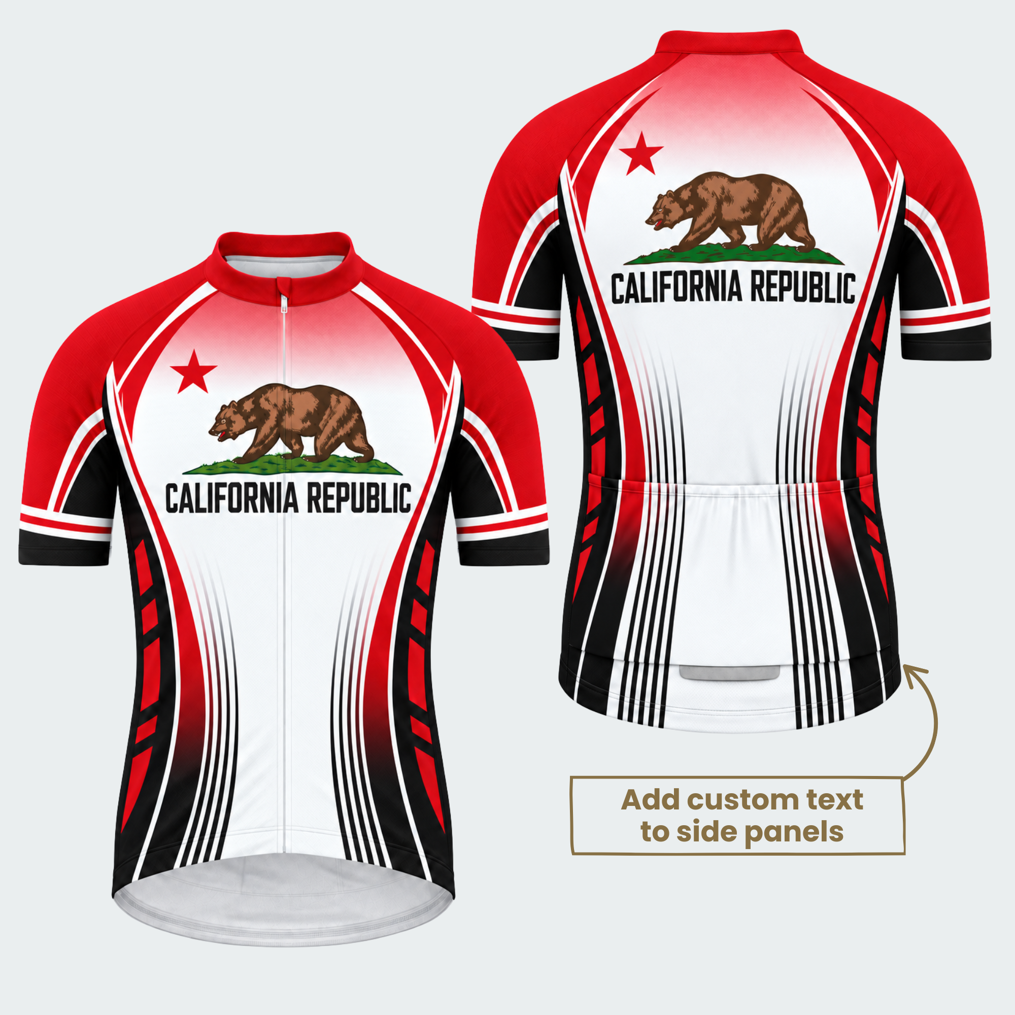 Men's Personalized California Republic Bear Cycling Jersey & Kit — short sleeve jersey — featured image