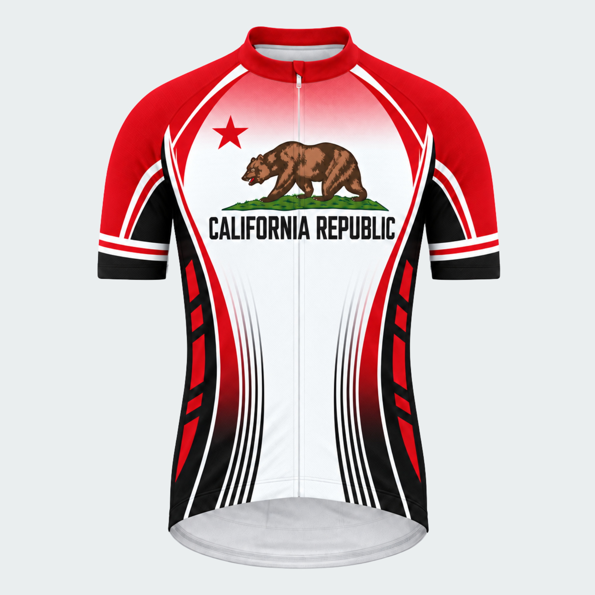 Men's Personalized California Republic Bear Cycling Jersey & Kit — short sleeve jersey — image 02