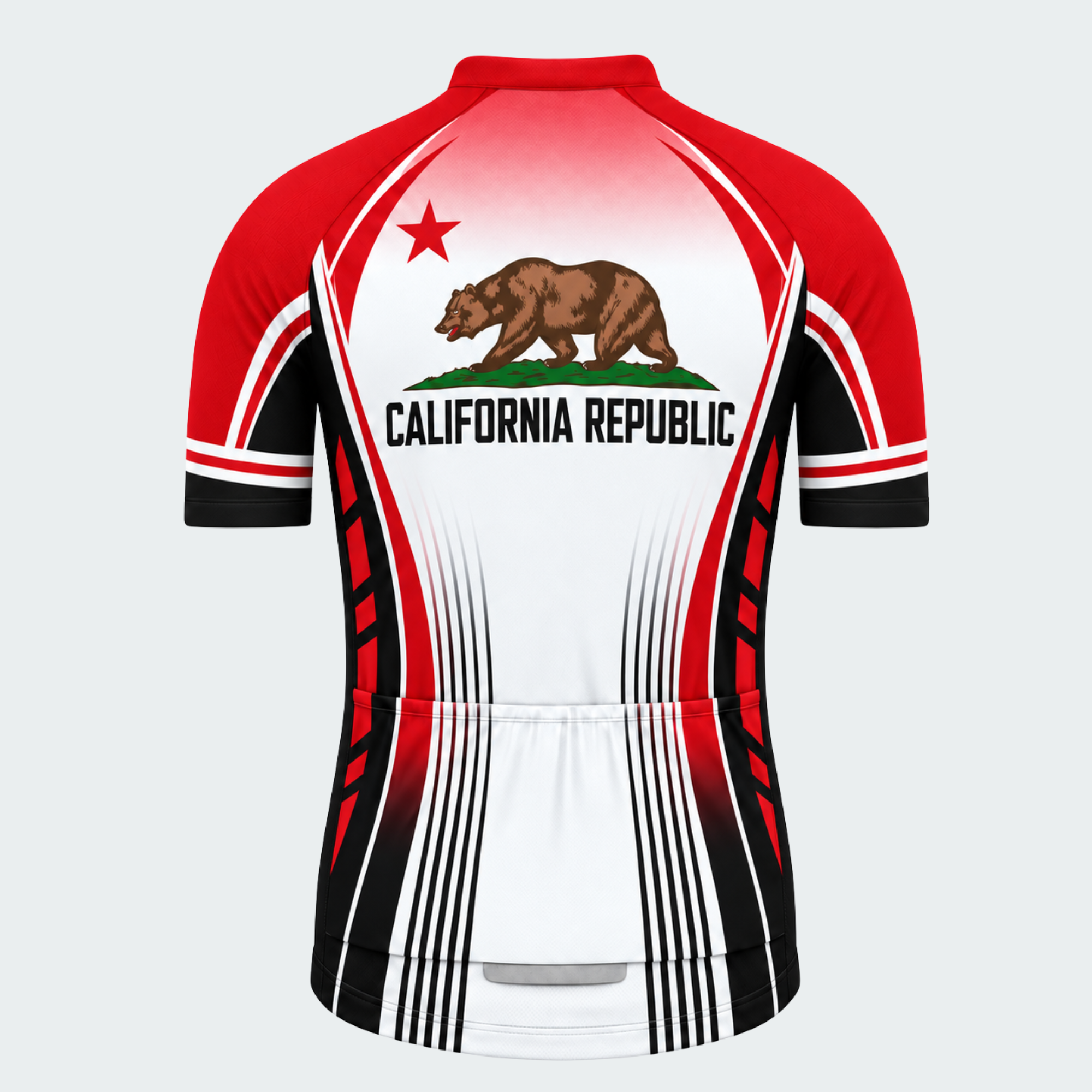 Men's Personalized California Republic Bear Cycling Jersey & Kit — short sleeve jersey — image 03