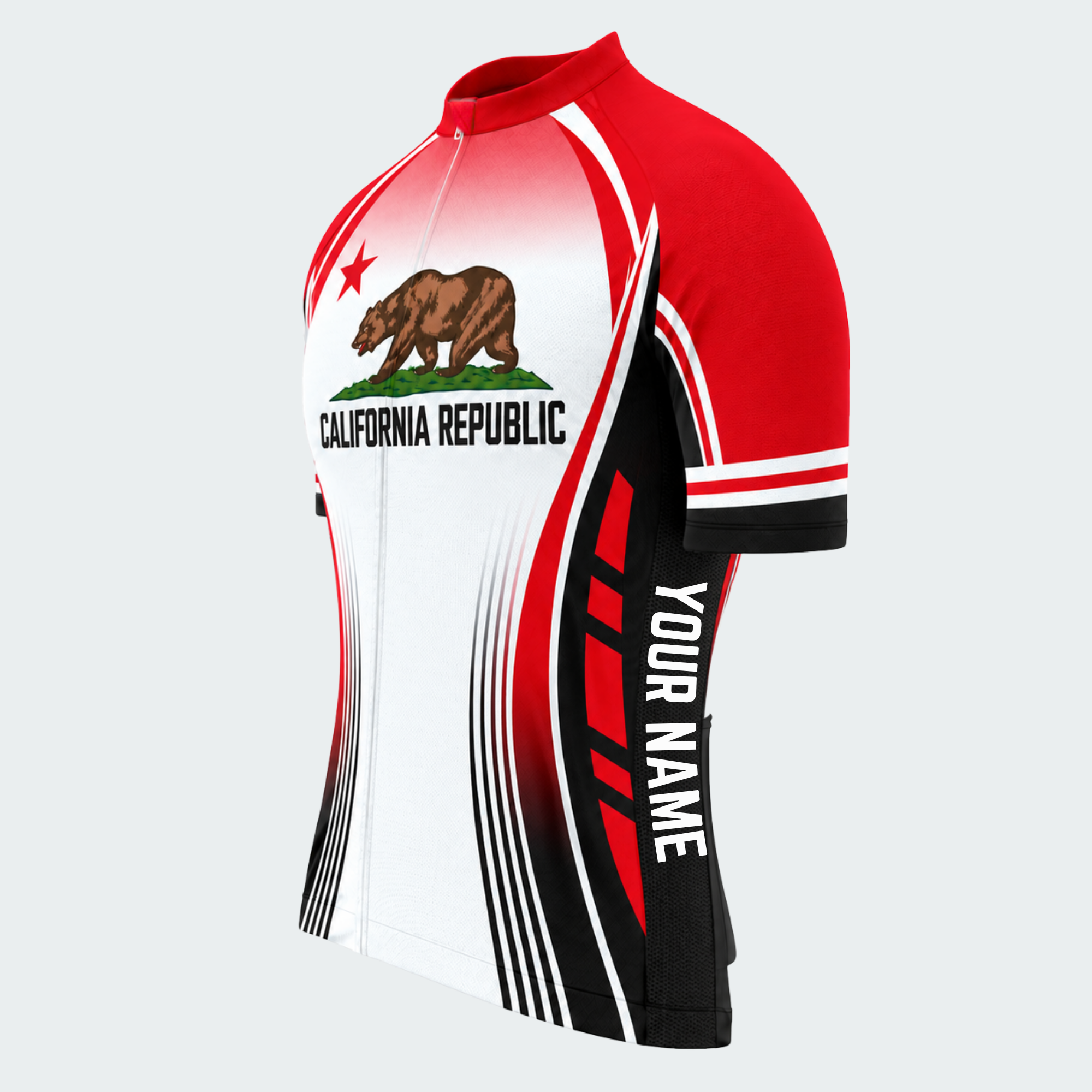 Men's Personalized California Republic Bear Cycling Jersey & Kit — short sleeve jersey — image 04