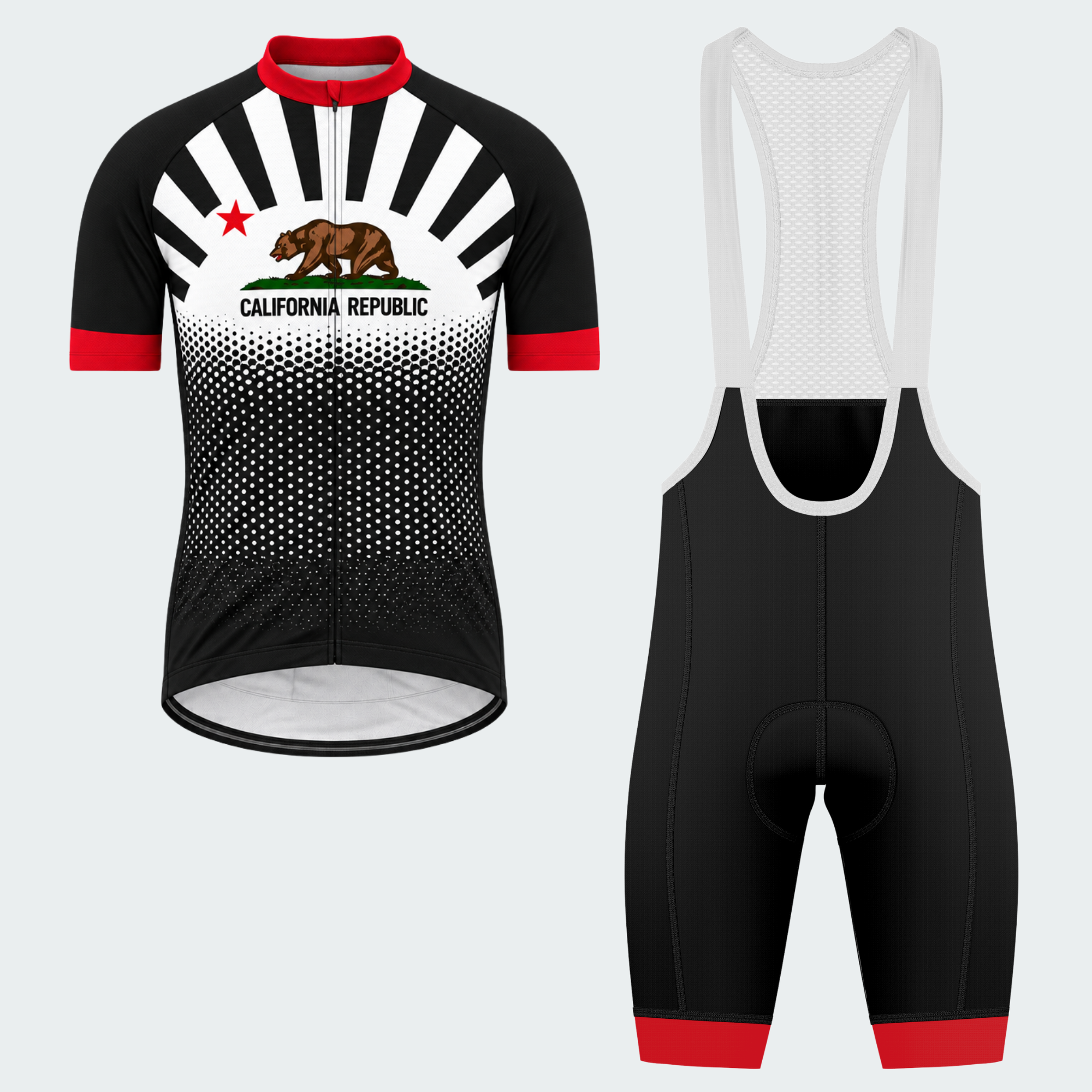 Men's Personalized California Republic Sunburst Cycling Jersey & Kit — short sleeve bib shorts kit — featured image