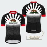 Men's Personalized California Republic Sunburst Cycling Jersey & Kit — short sleeve jersey — featured image