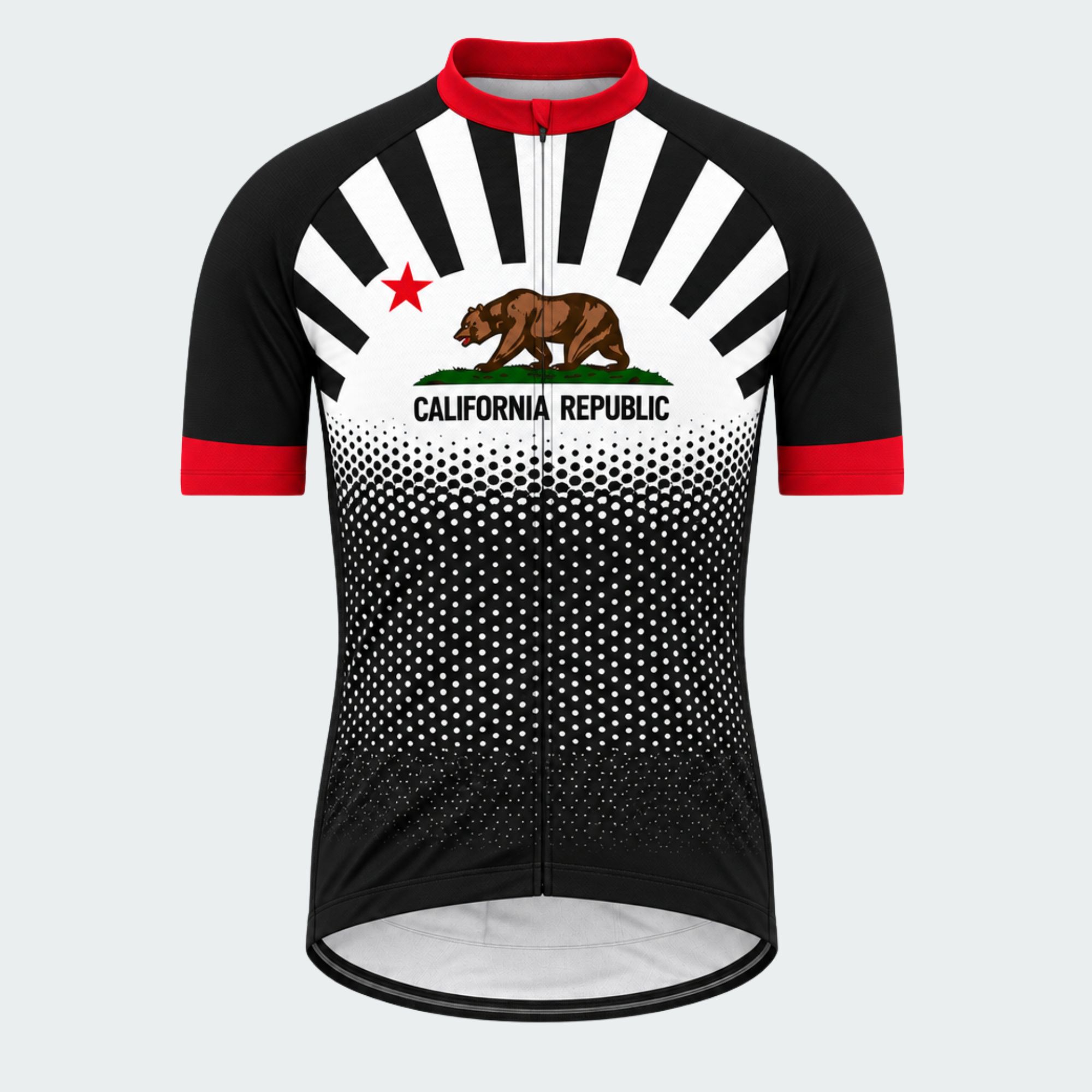 Men's Personalized California Republic Sunburst Cycling Jersey & Kit — short sleeve jersey — image 02