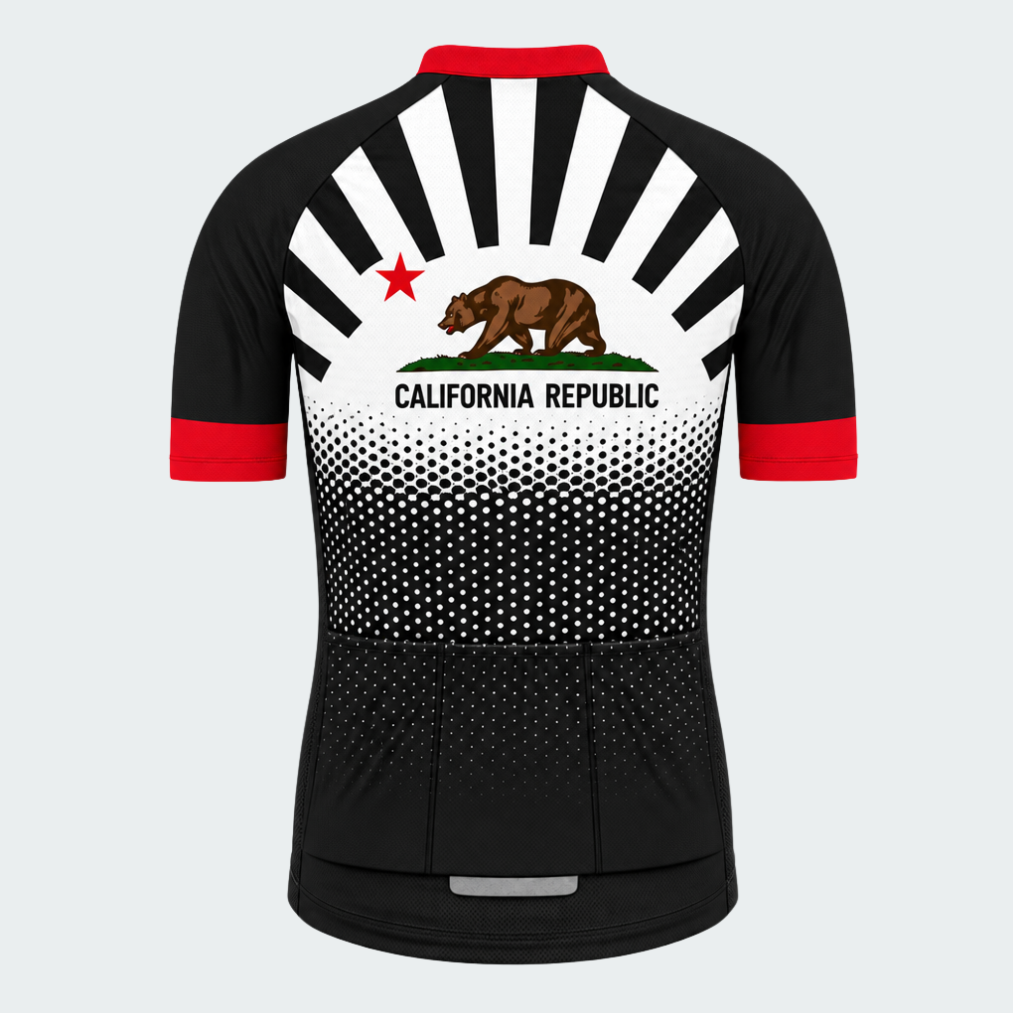 Men's Personalized California Republic Sunburst Cycling Jersey & Kit — short sleeve jersey — image 03
