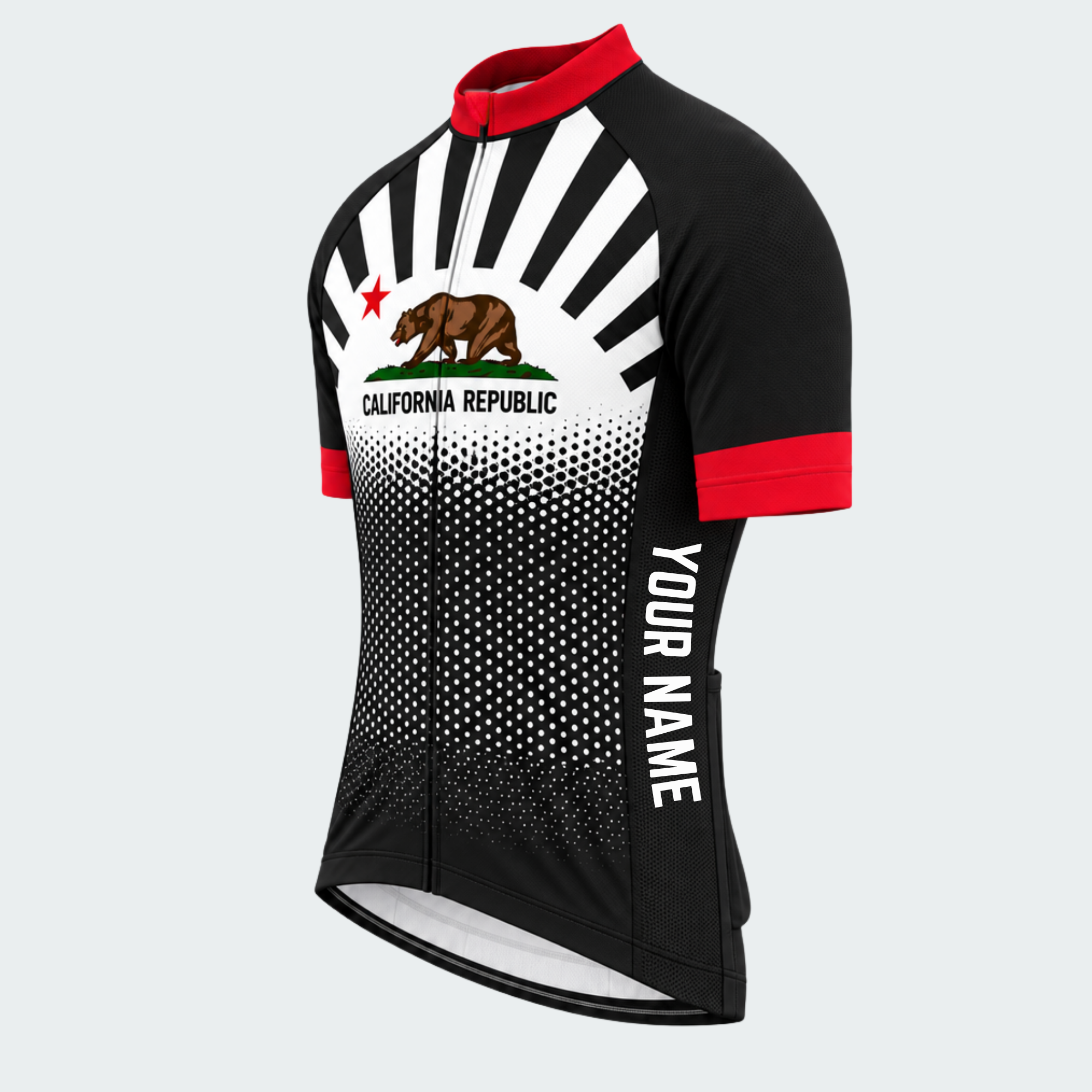 Men's Personalized California Republic Sunburst Cycling Jersey & Kit — short sleeve jersey — image 04