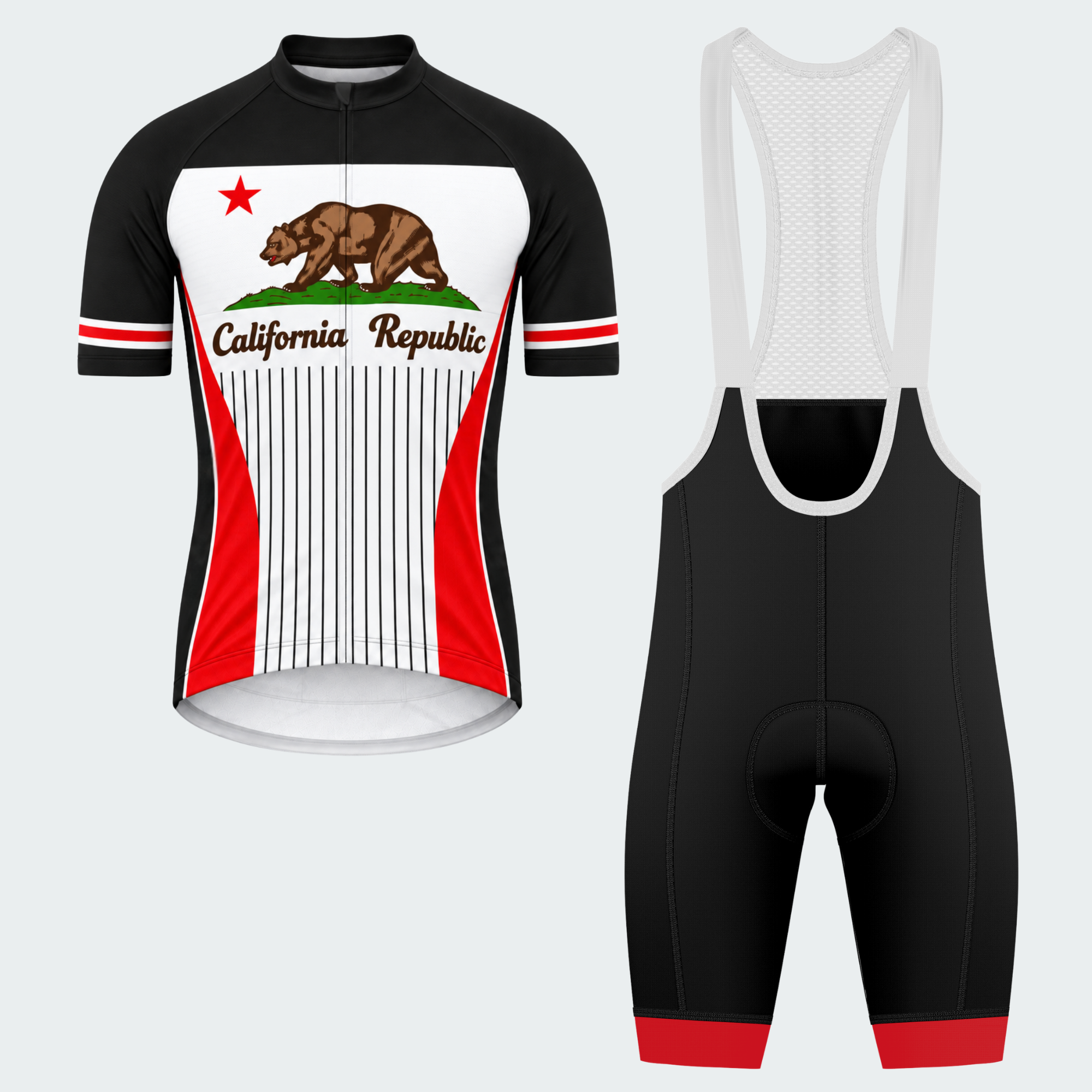 Men's Personalized California Republic Road Bear Cycling Jersey & Kit — short sleeve bib shorts kit — featured image
