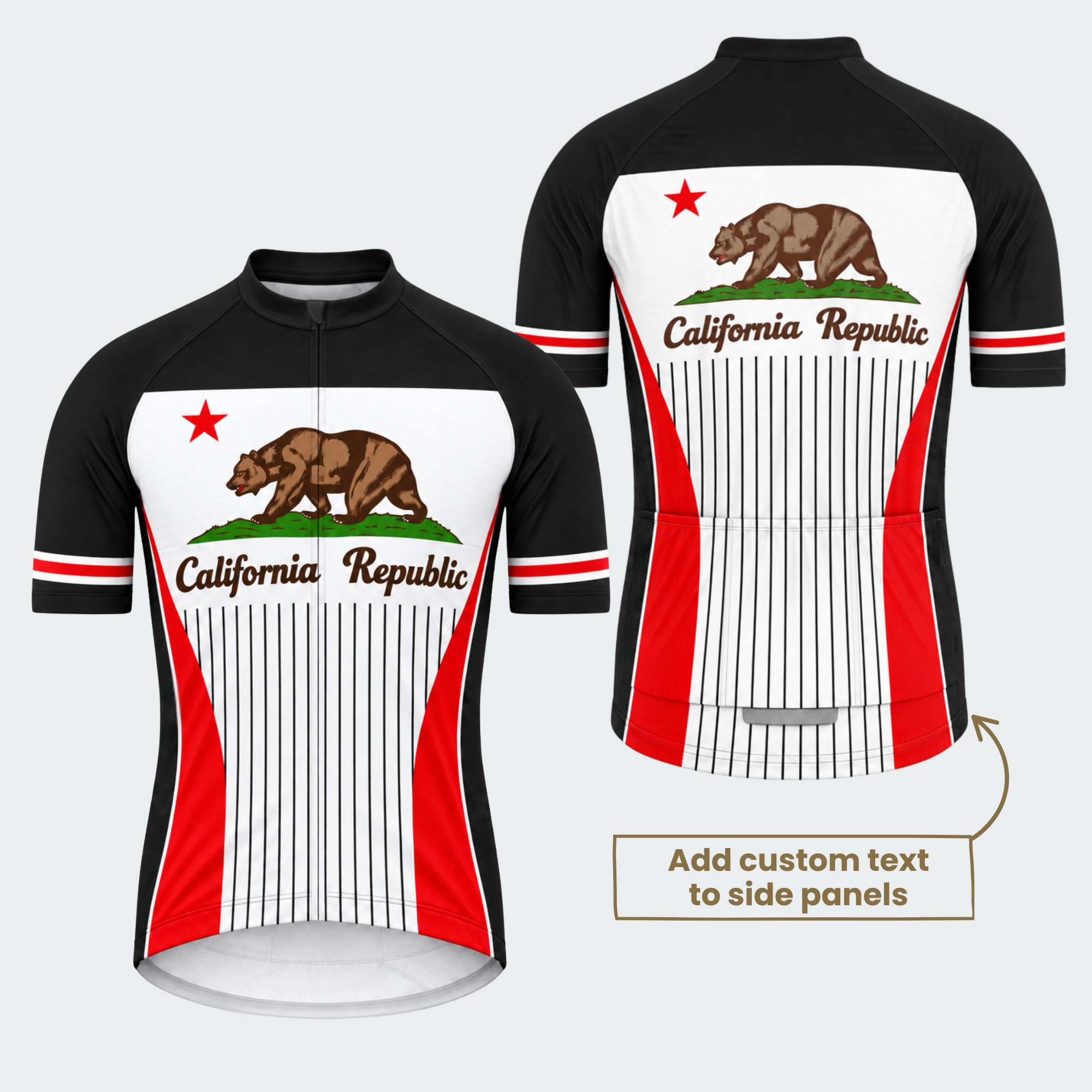 Men's Personalized California Republic Road Bear Cycling Jersey & Kit — short sleeve jersey — featured image