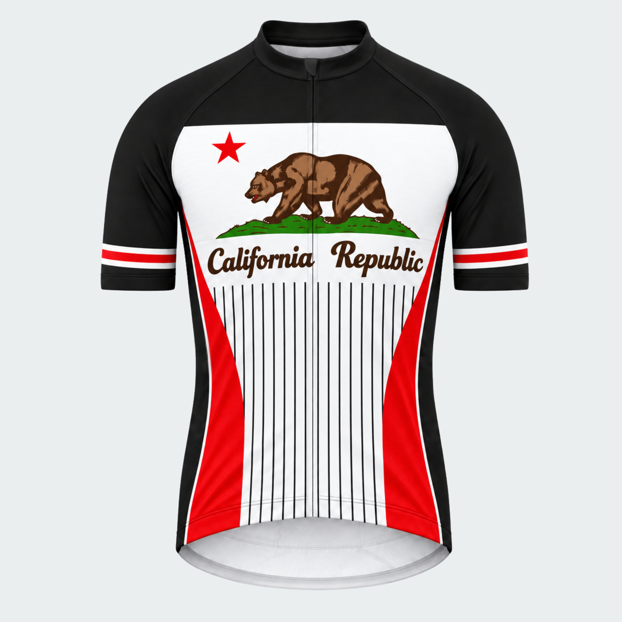 Men's Personalized California Republic Road Bear Cycling Jersey & Kit — short sleeve jersey — image 02