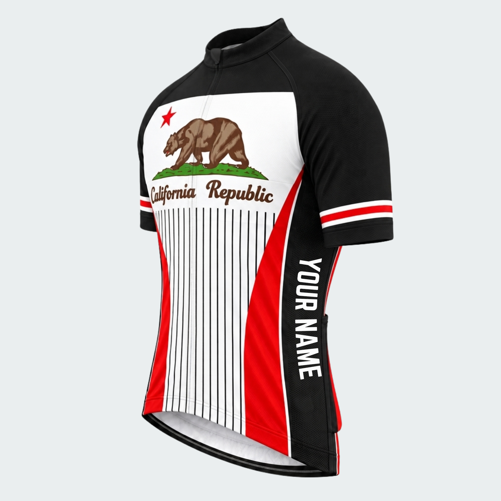 Men's Personalized California Republic Road Bear Cycling Jersey & Kit — short sleeve jersey — image 04