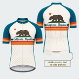 Men's Personalized California Republic Stripes Cycling Jersey & Kit — short sleeve jersey — featured image