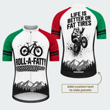 Men's Personalized Life Is Better On Fat Tires Cycling Jersey & Kit — short sleeve jersey — featured image