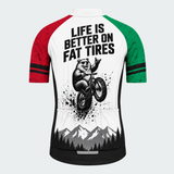 Men's Personalized Life Is Better On Fat Tires Cycling Jersey & Kit — short sleeve jersey — image 03
