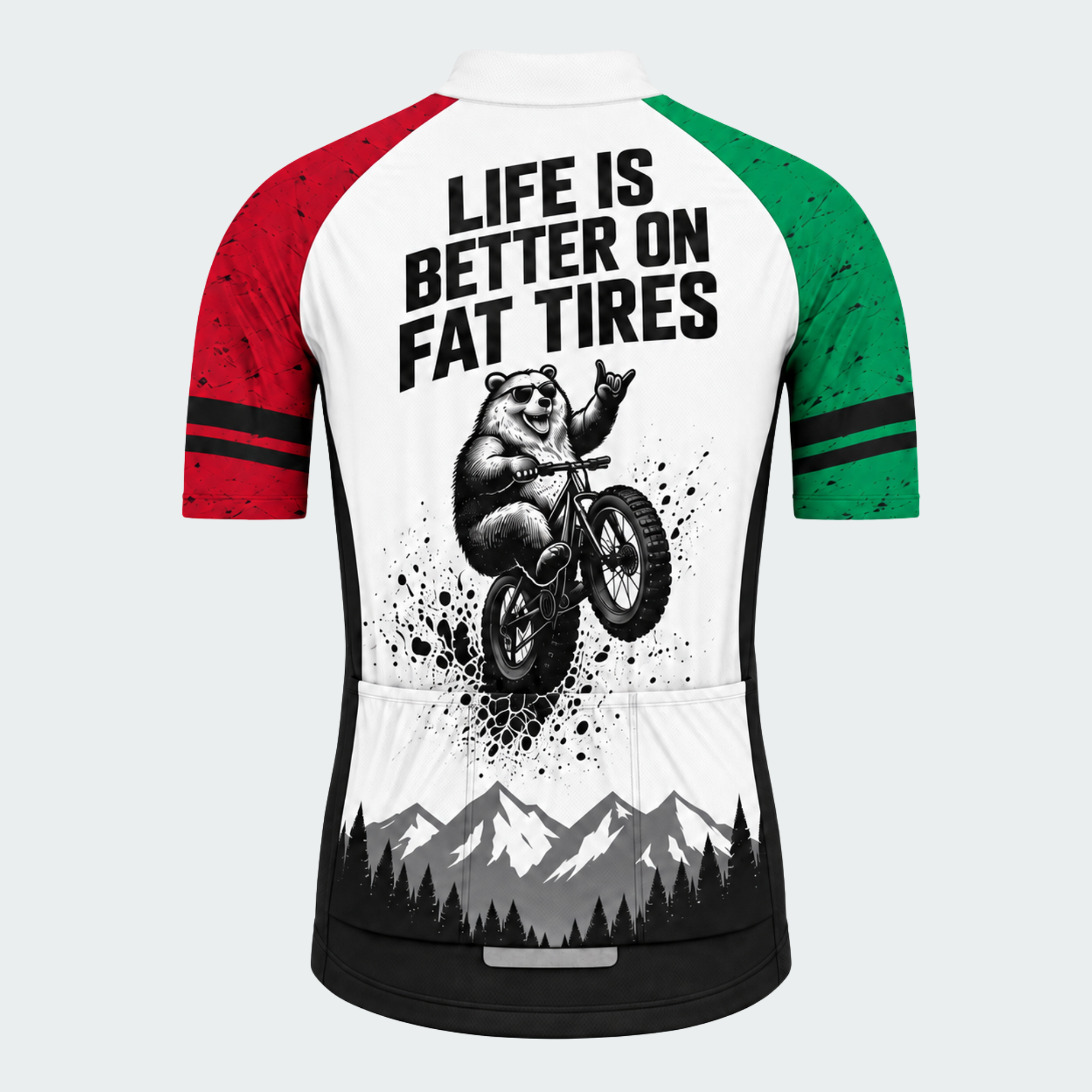 Men's Personalized Life Is Better On Fat Tires Cycling Jersey & Kit — short sleeve jersey — image 03