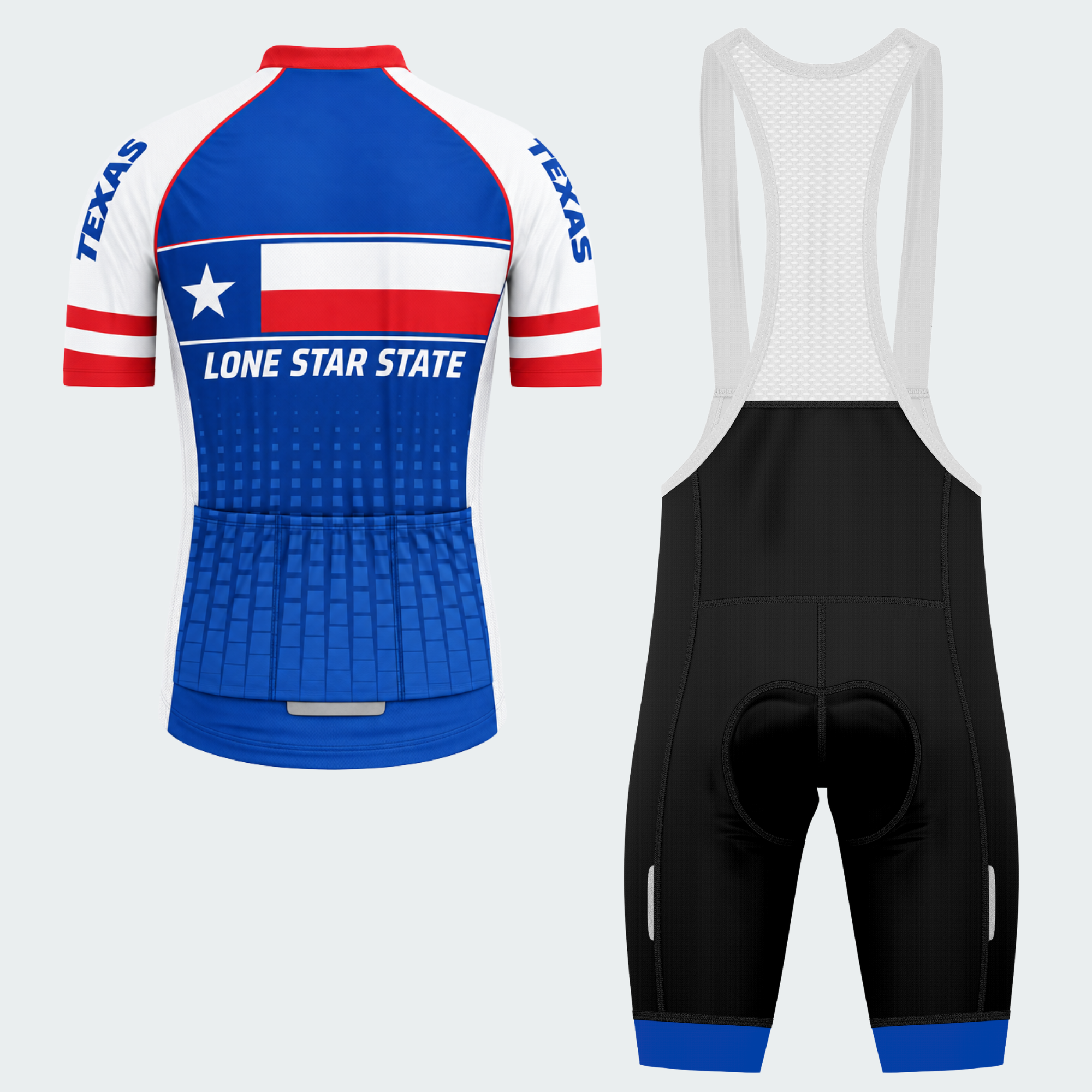 Men's Personalized Texas Lone Star State Cycling Jersey & Kit — short sleeve bib shorts kit — image 02