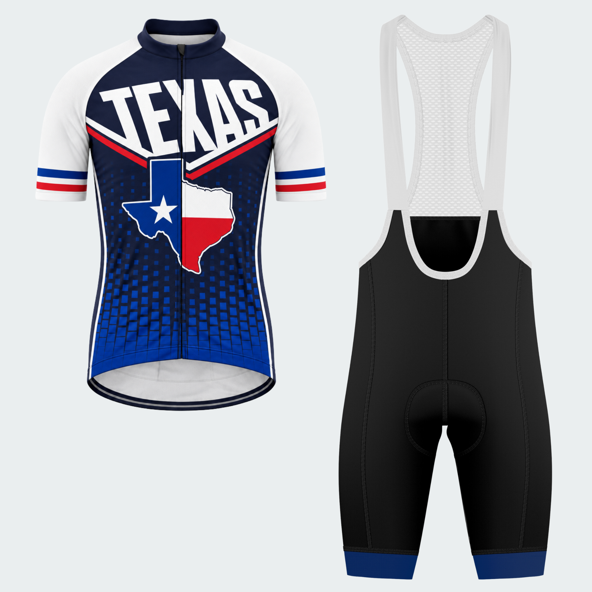 Men's Personalized Texas Pride Shield Cycling Jersey & Kit — short sleeve bib shorts kit — featured image