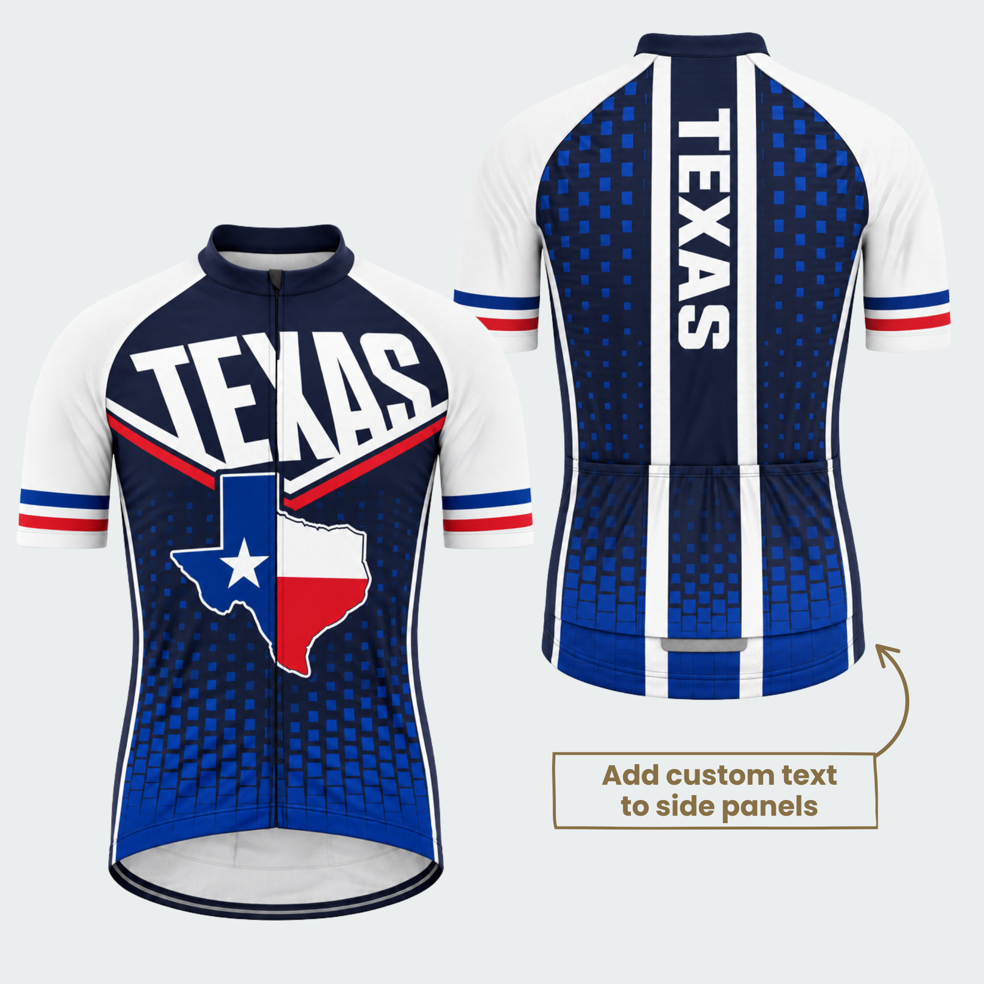 Men's Personalized Texas Pride Shield Cycling Jersey & Kit — short sleeve jersey — featured image