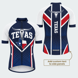 Men's Personalized Texas Longhorn Shield Cycling Jersey & Kit — short sleeve jersey — featured image