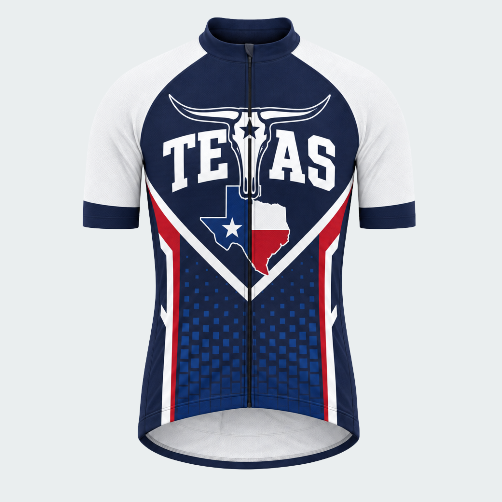 Men's Personalized Texas Longhorn Shield Cycling Jersey & Kit — short sleeve jersey — image 02