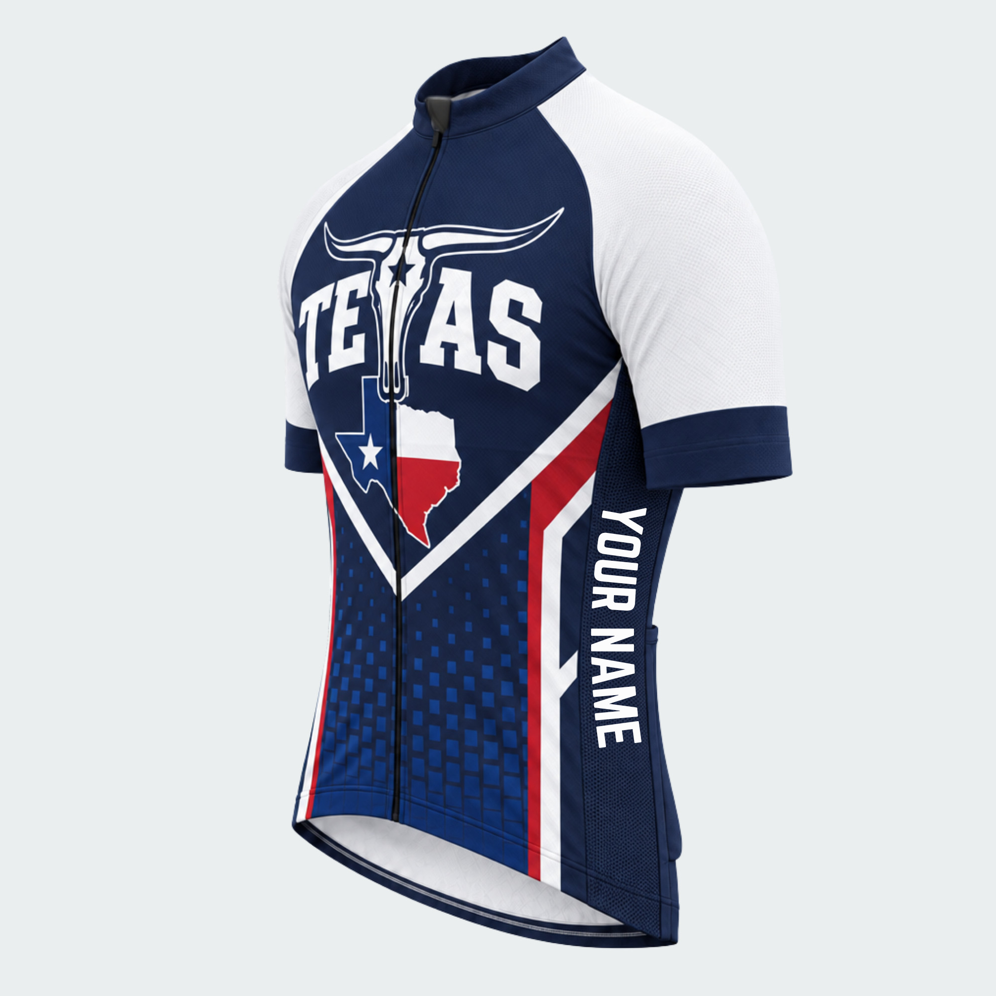 Men's Personalized Texas Longhorn Shield Cycling Jersey & Kit — short sleeve jersey — image 04