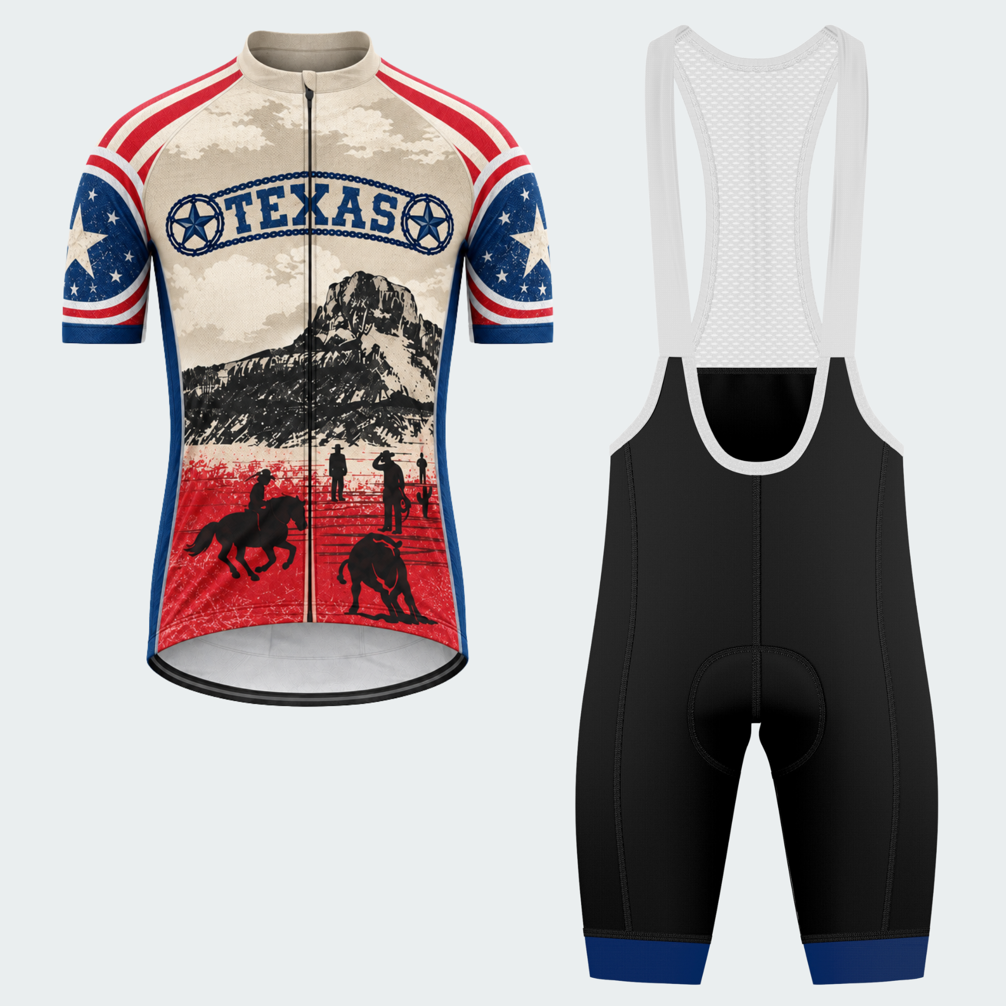 Men's Personalized Texas Rodeo Frontier Cycling Jersey & Kit — short sleeve bib shorts kit — featured image