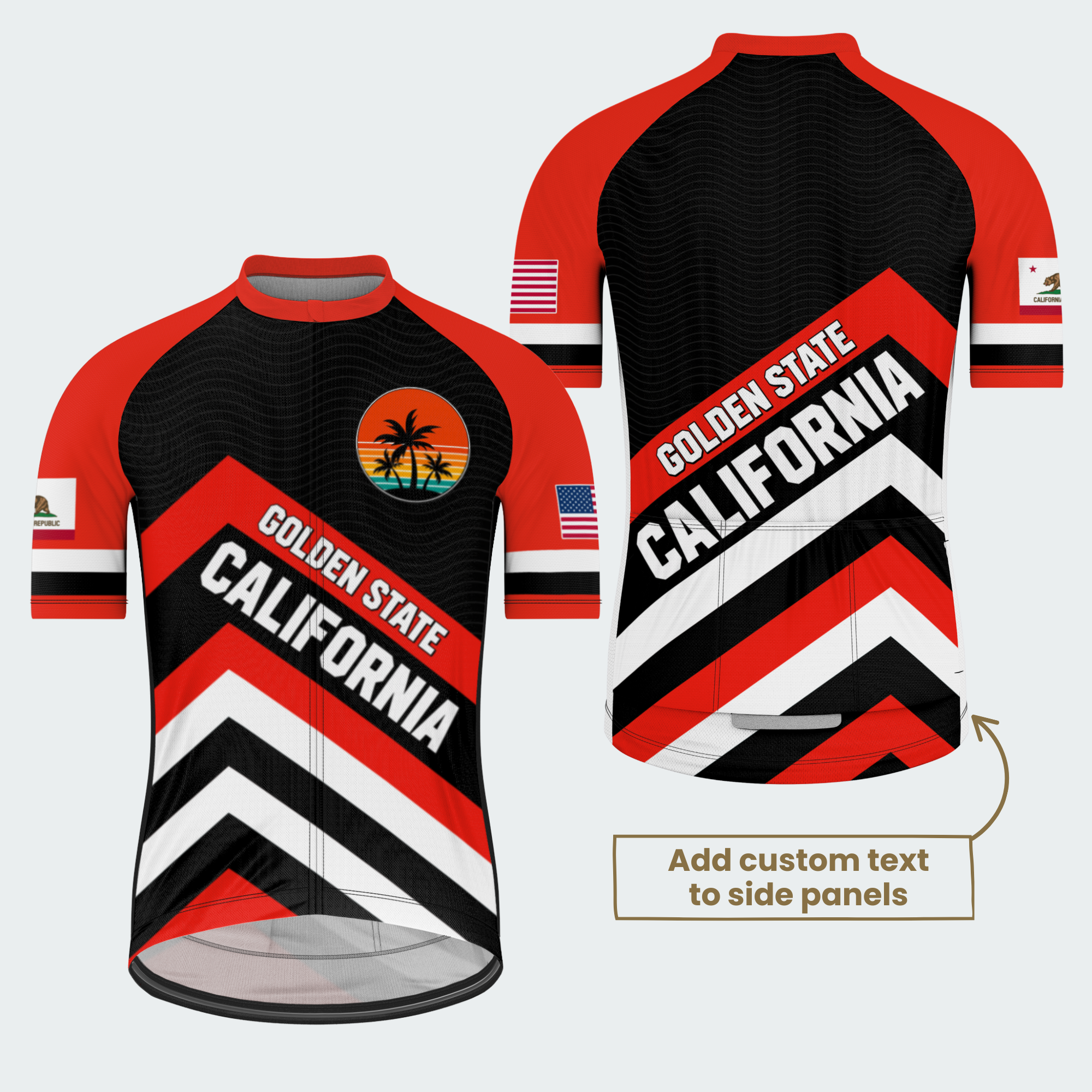 Men's Personalized California Sunset Palms Cycling Jersey & Kit — short sleeve jersey — featured image