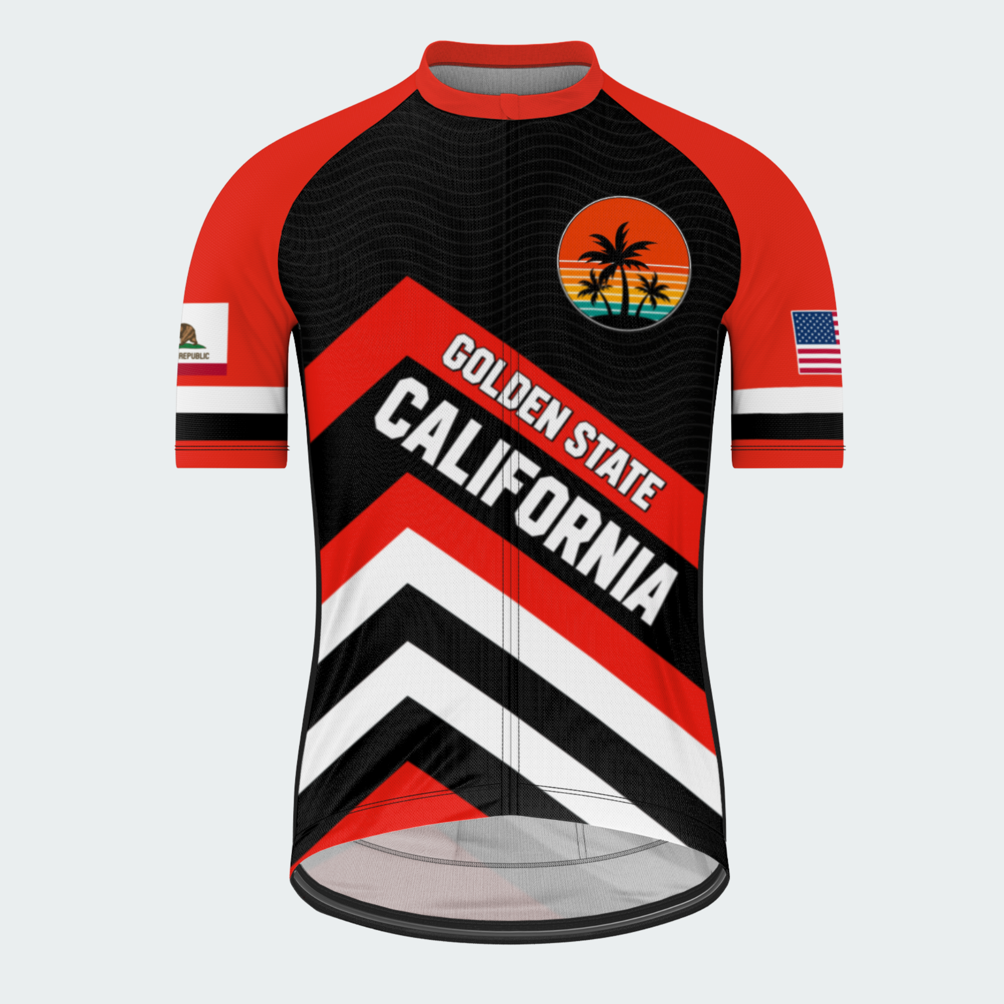 Men's Personalized California Sunset Palms Cycling Jersey & Kit — short sleeve jersey — image 02