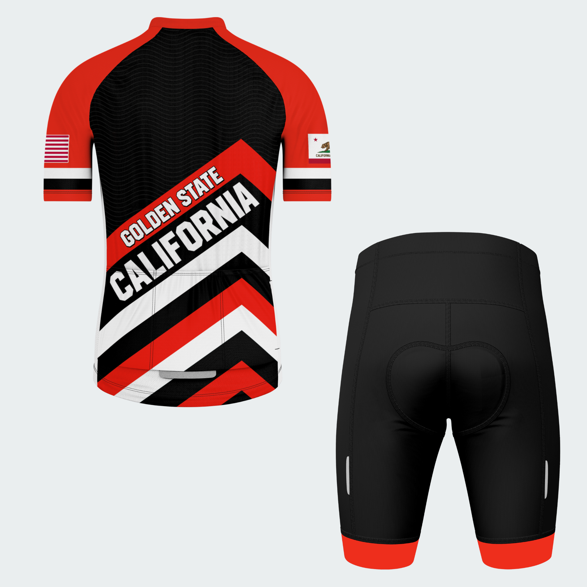 Men's Personalized California Sunset Palms Cycling Jersey & Kit — short sleeve shorts kit — image 02