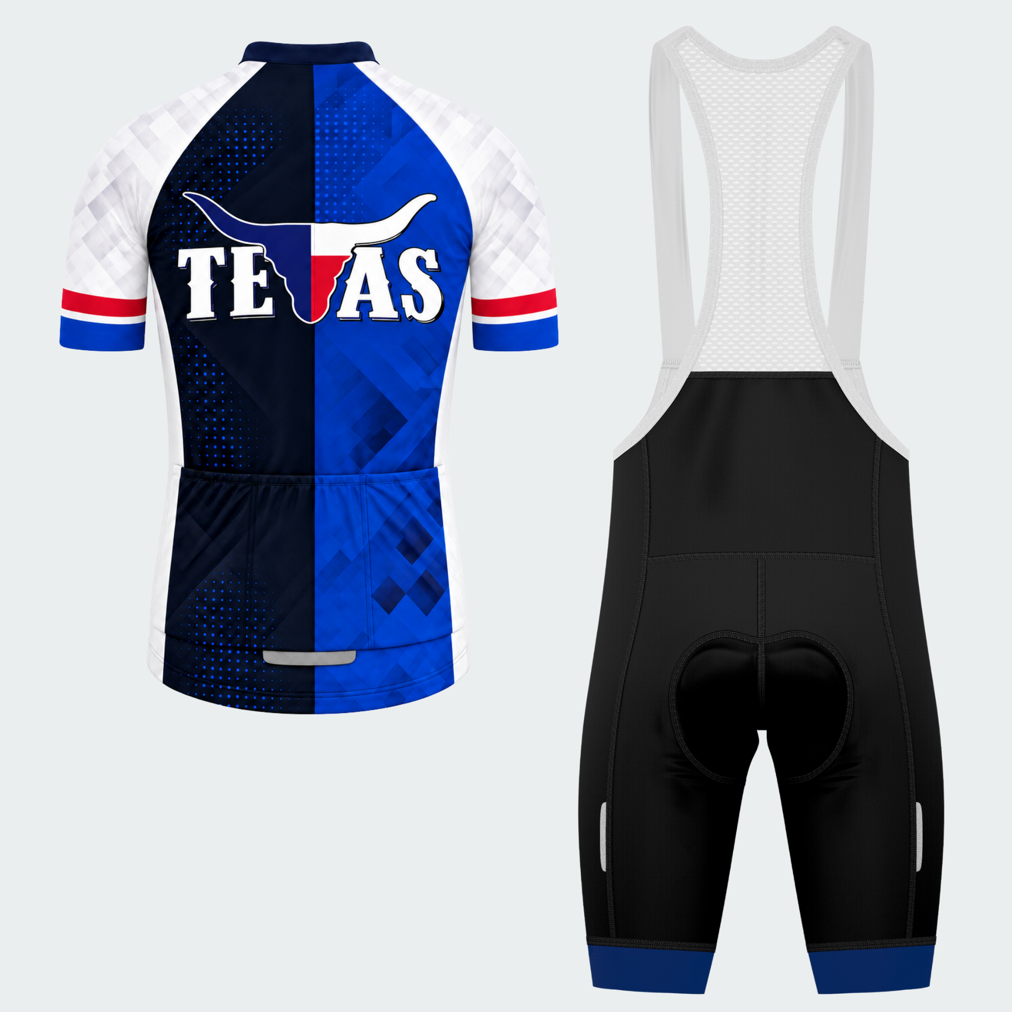Men's Personalized Texas Steer Emblem Cycling Jersey & Kit — short sleeve bib shorts kit — image 02