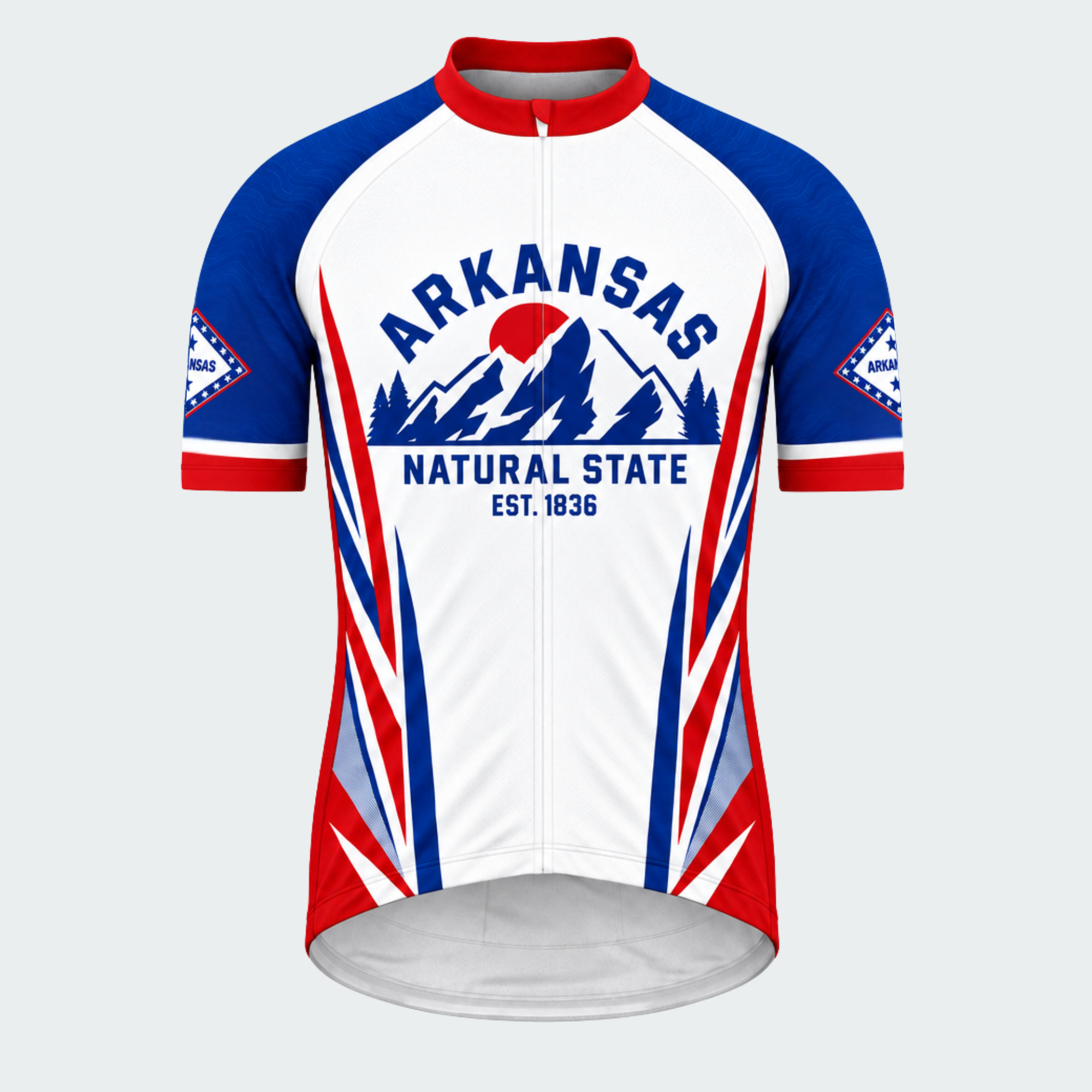 Men's Personalized Arkansas Mountain Badge Cycling Jersey & Kit — short sleeve jersey — image 02