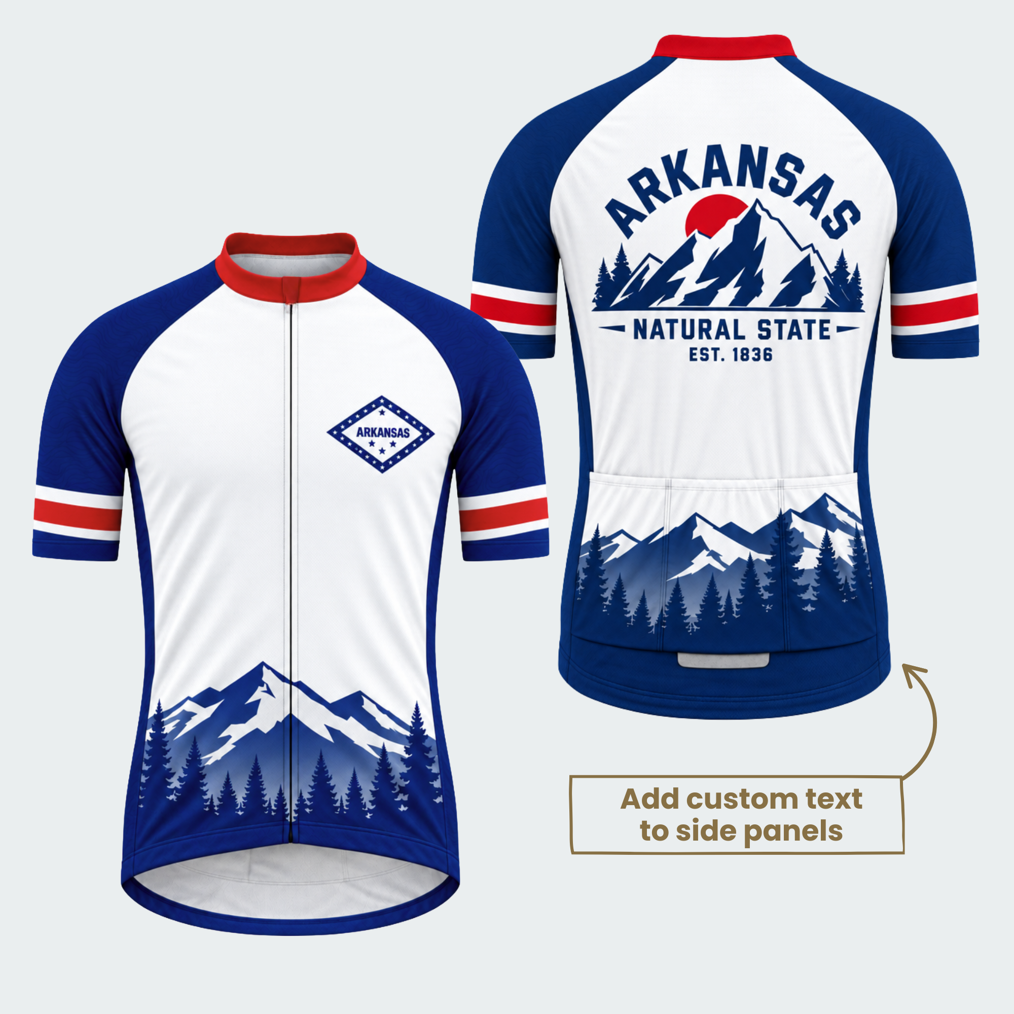Men's Personalized Arkansas Mountain Crest Cycling Jersey & Kit — short sleeve jersey — featured image