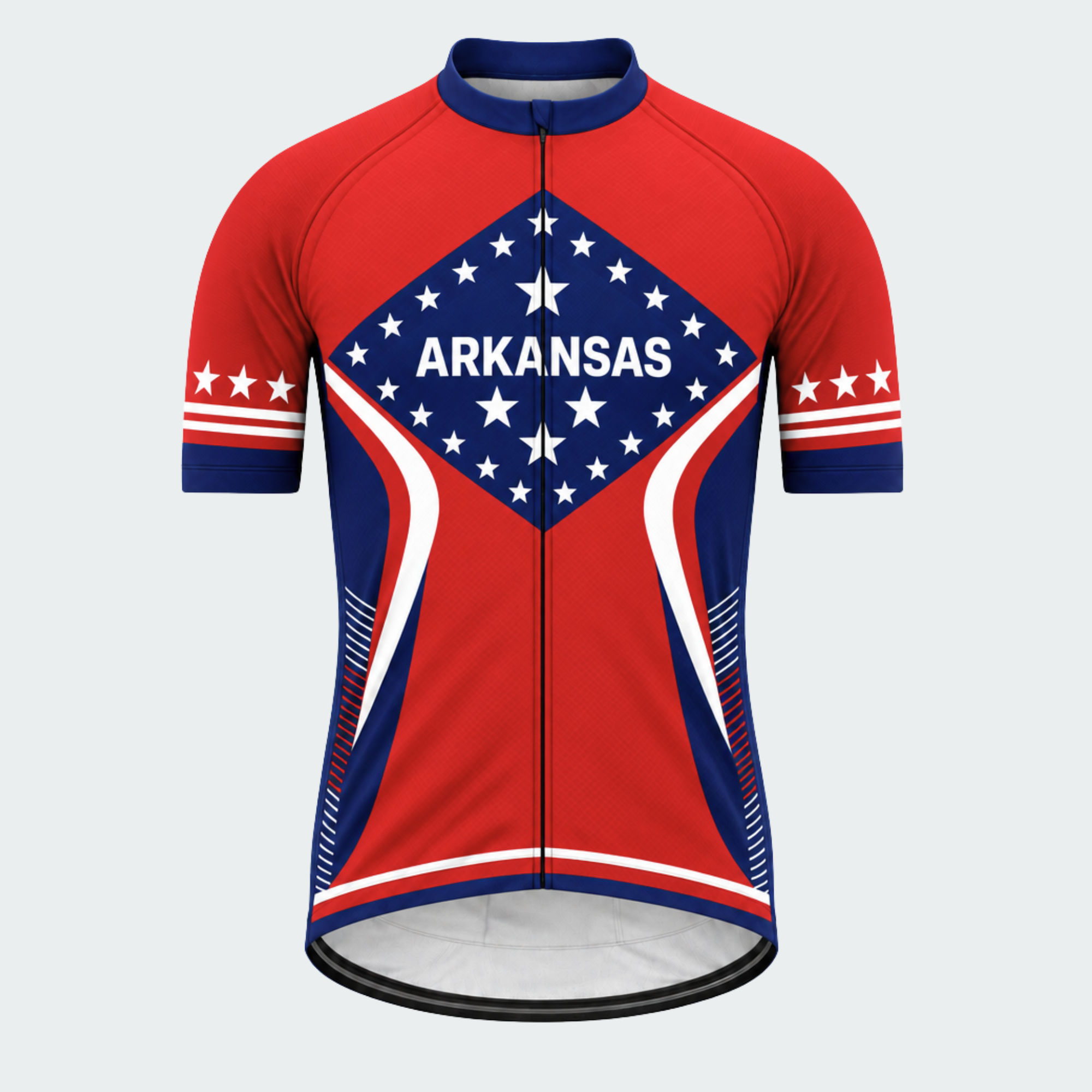 Men's Personalized Arkansas Star Shield Cycling Jersey & Kit — short sleeve jersey — image 02