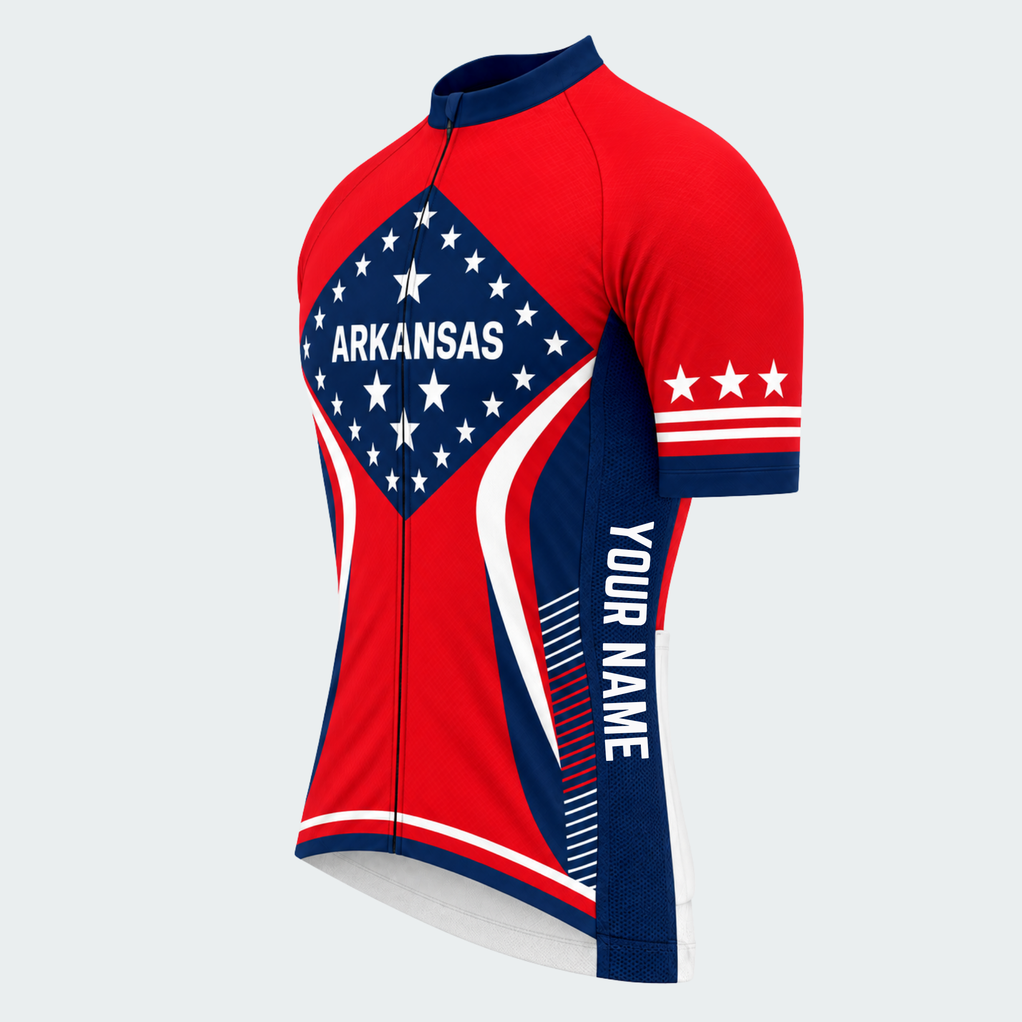 Men's Personalized Arkansas Star Shield Cycling Jersey & Kit — short sleeve jersey — image 04