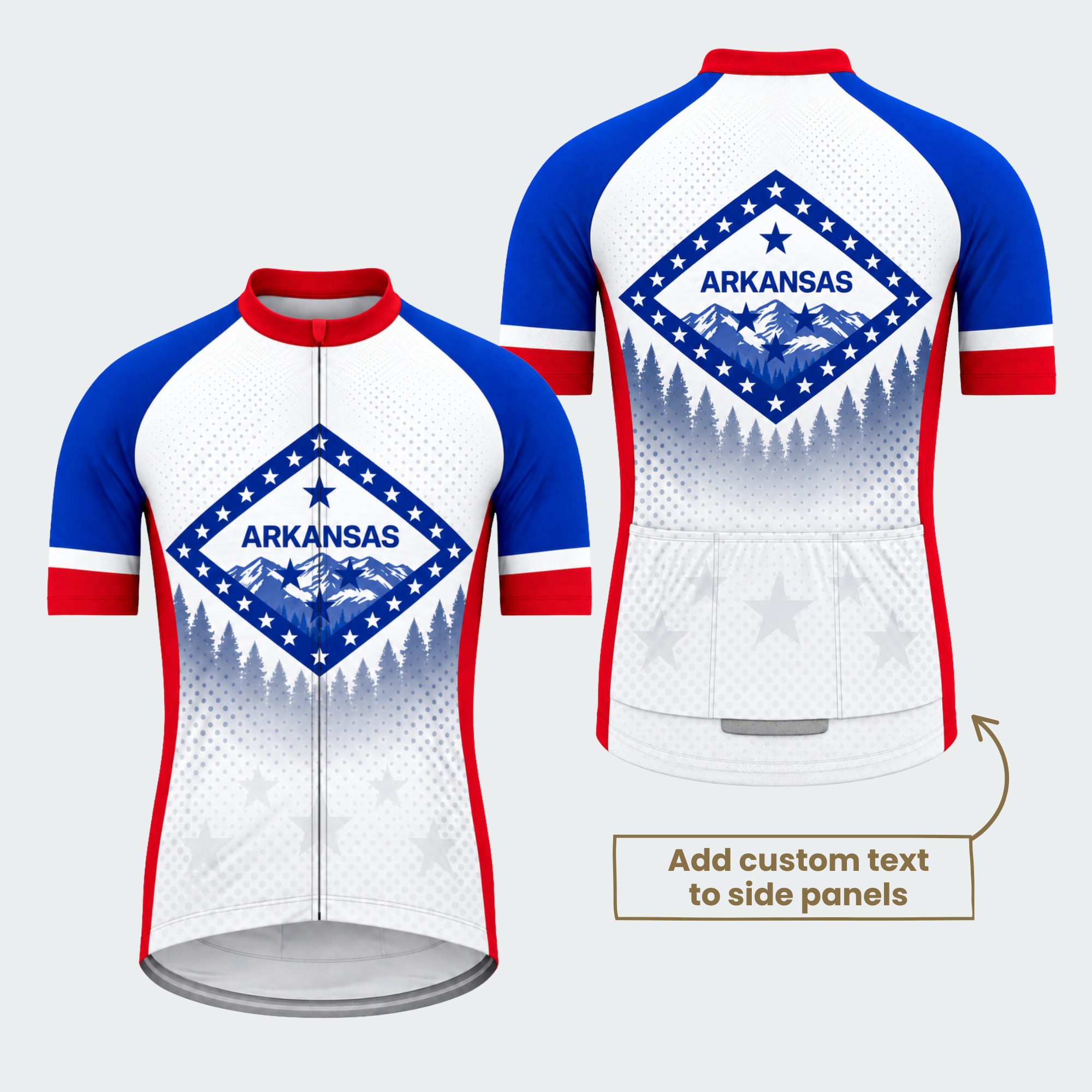 Men's Personalized Arkansas Peaks & Stars Cycling Jersey & Kit — short sleeve jersey — featured image