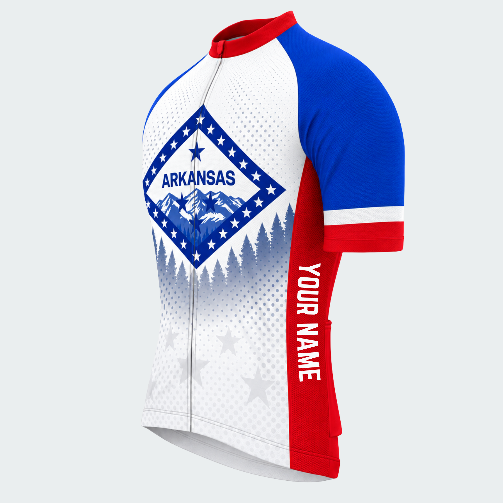 Men's Personalized Arkansas Peaks & Stars Cycling Jersey & Kit — short sleeve jersey — image 04